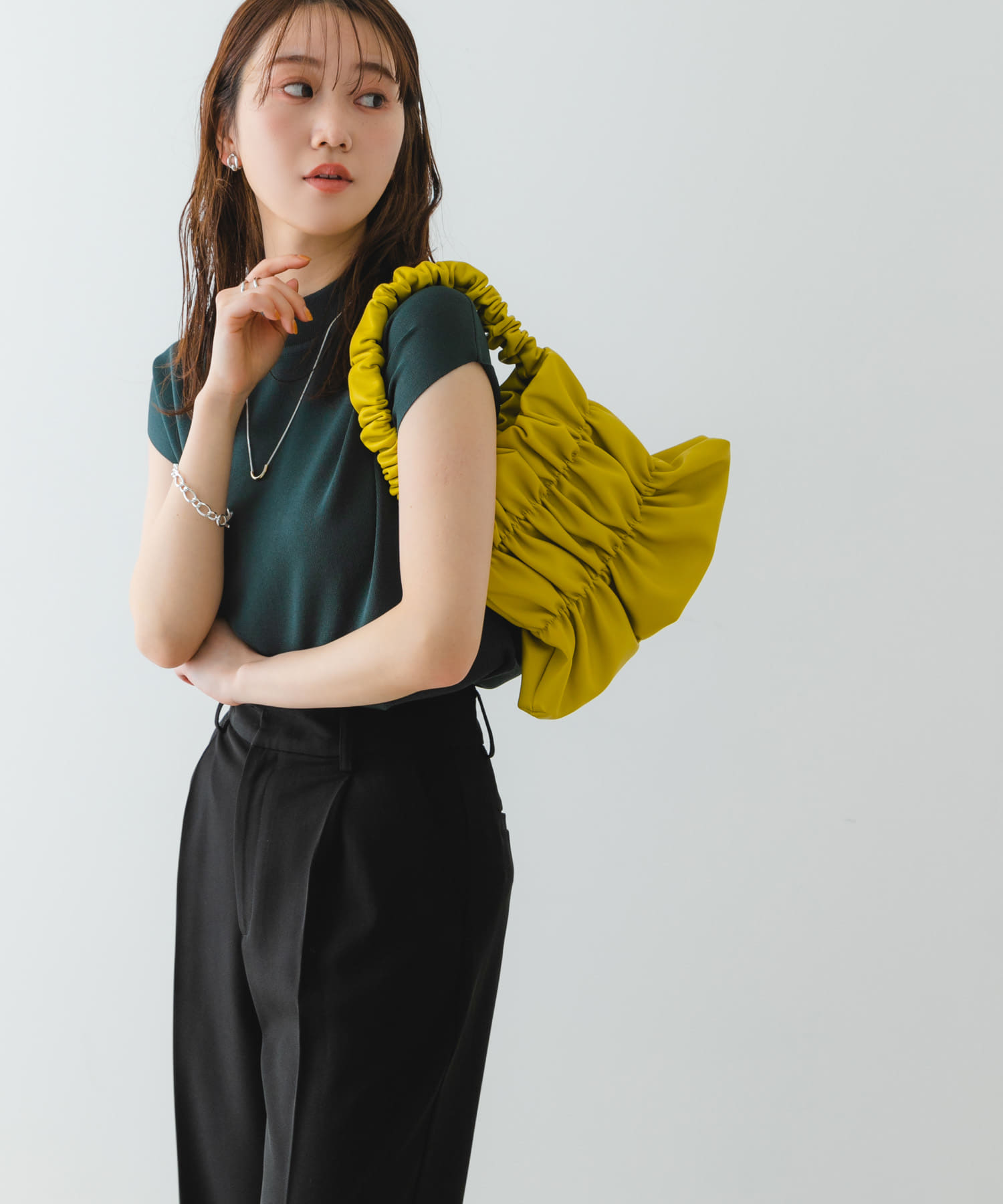 ダブルギャザーバッグ LEMON one