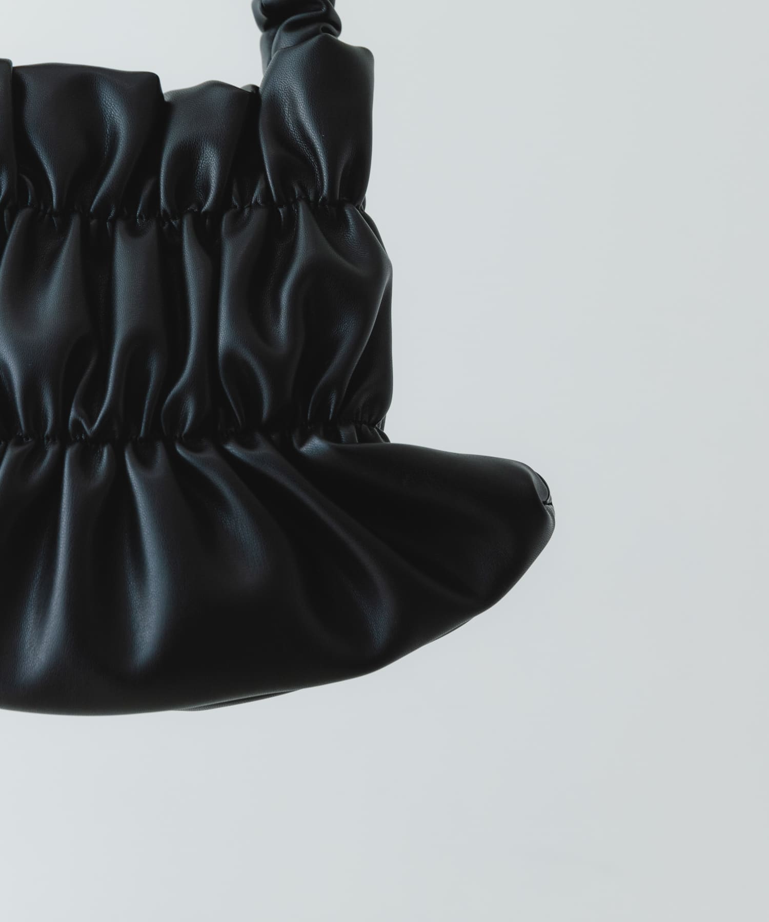 ダブルギャザーバッグ BLACK one