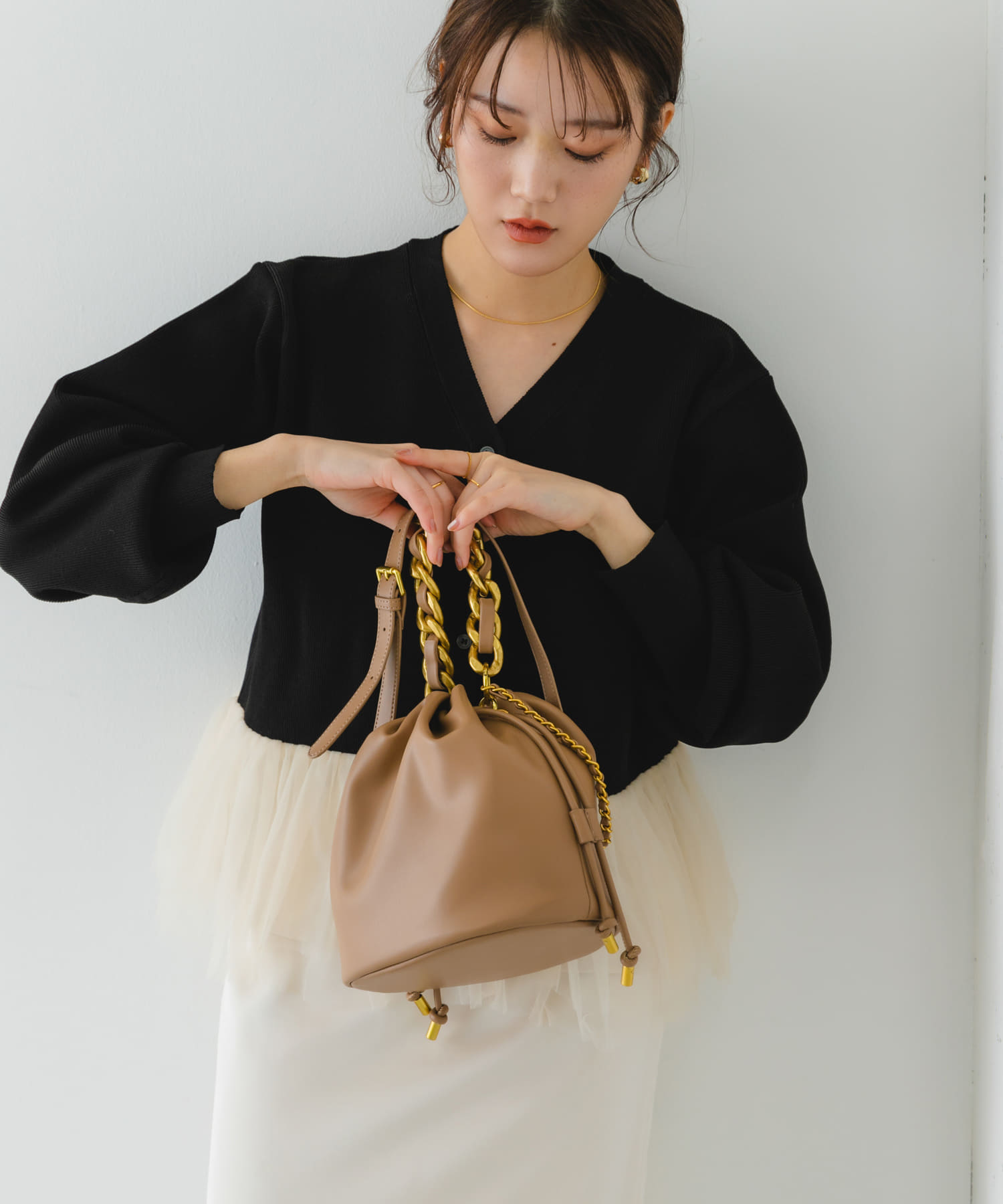 ビッグチェーンバッグ MOCHA one