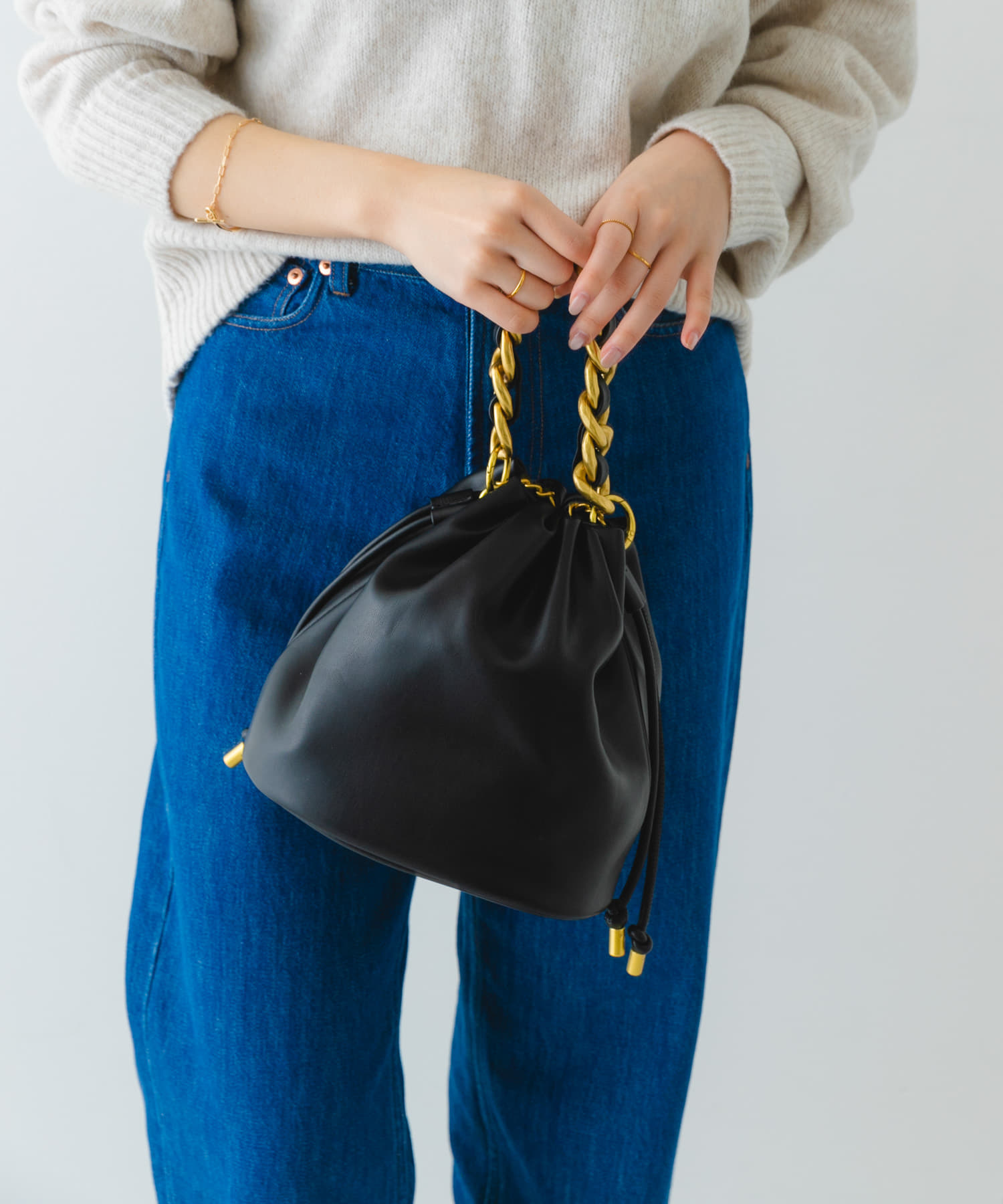 ビッグチェーンバッグ BLACK one