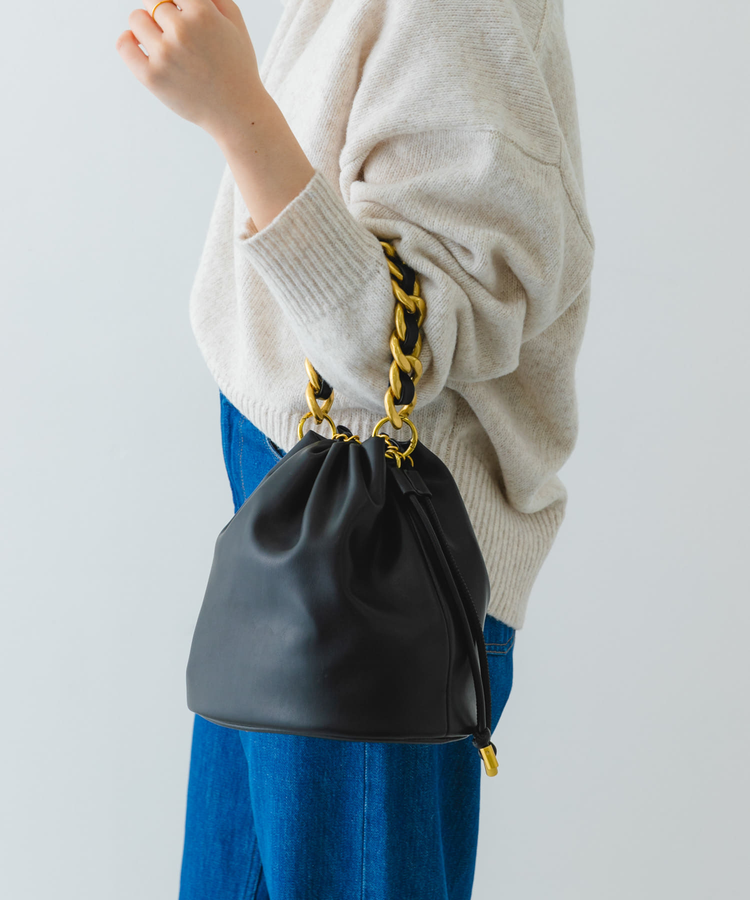ビッグチェーンバッグ BLACK one
