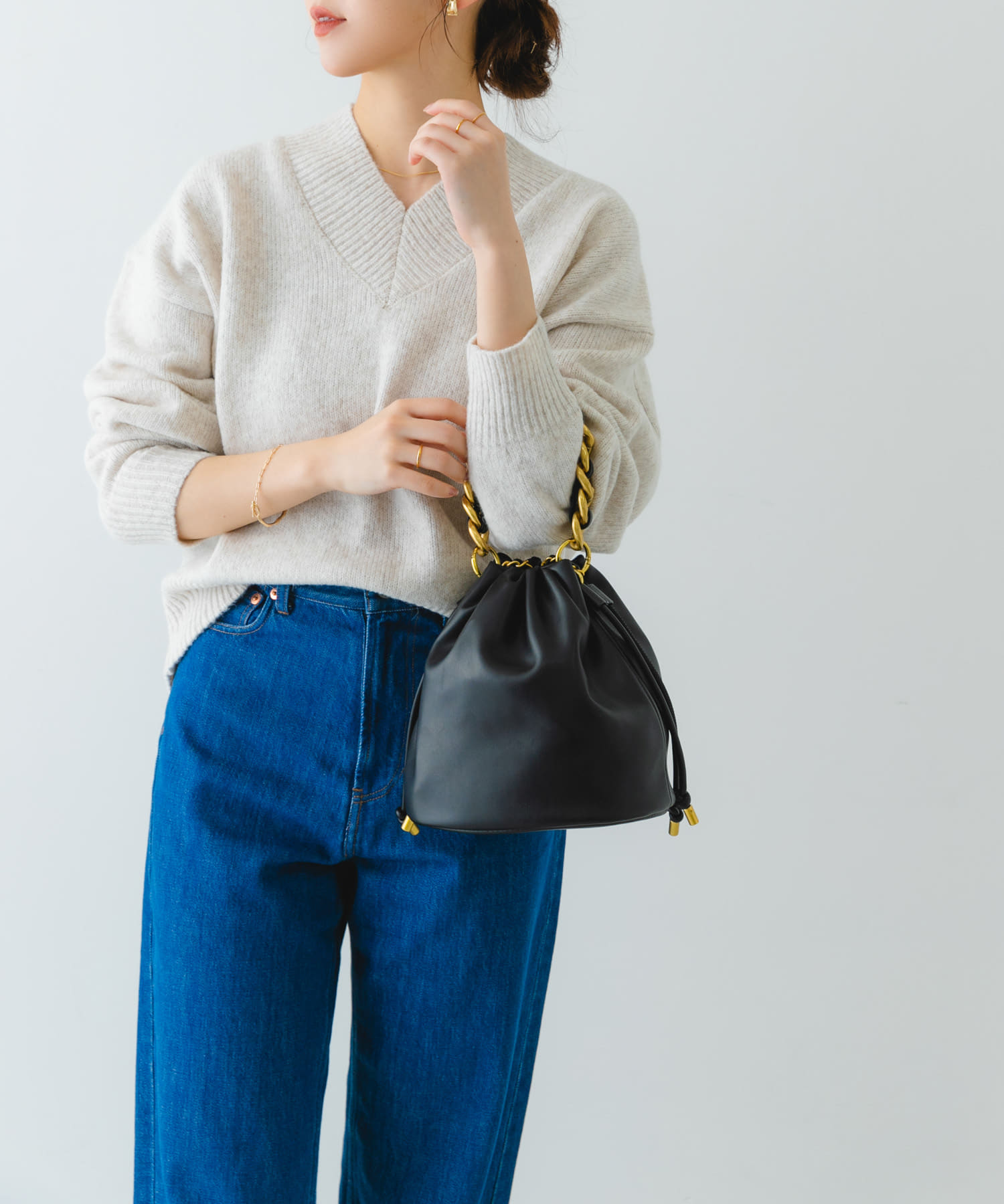 ビッグチェーンバッグ BLACK one