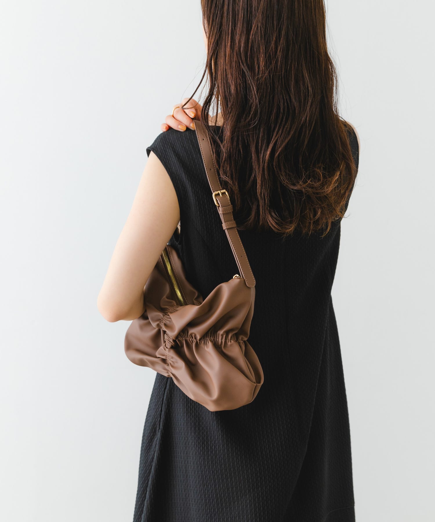 シャーリングワンハンドルバッグ CHOCO one