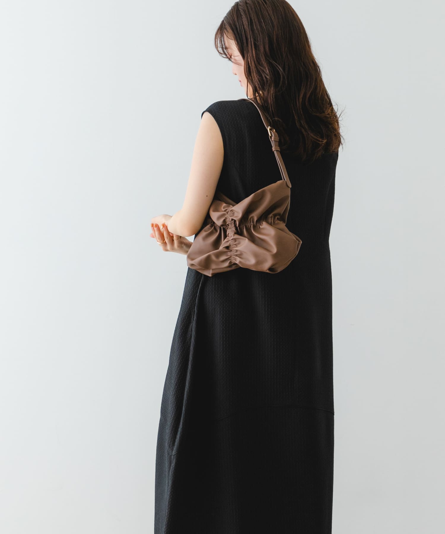 シャーリングワンハンドルバッグ CHOCO one