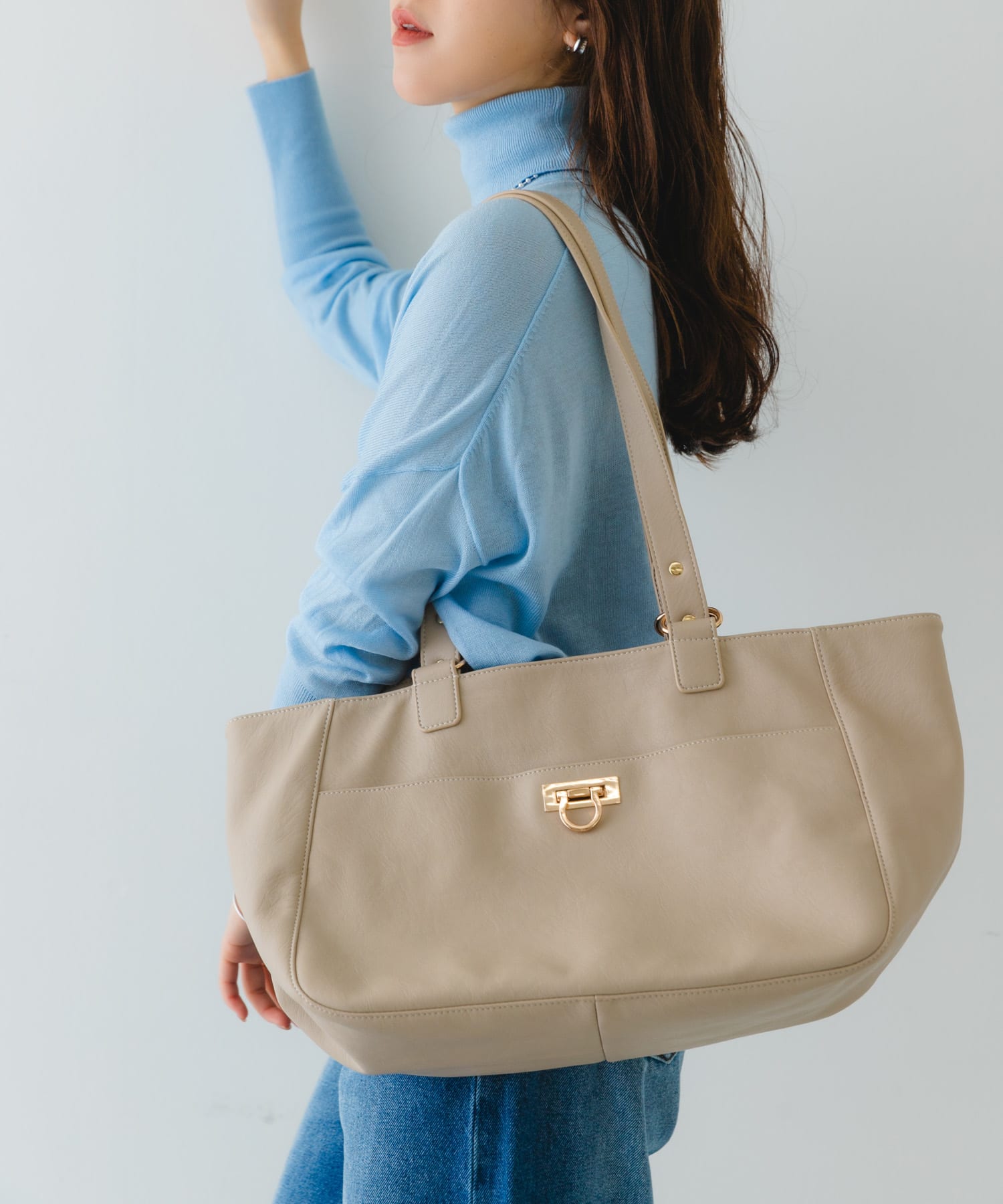 2WAYソフトトートバッグ IVORY one