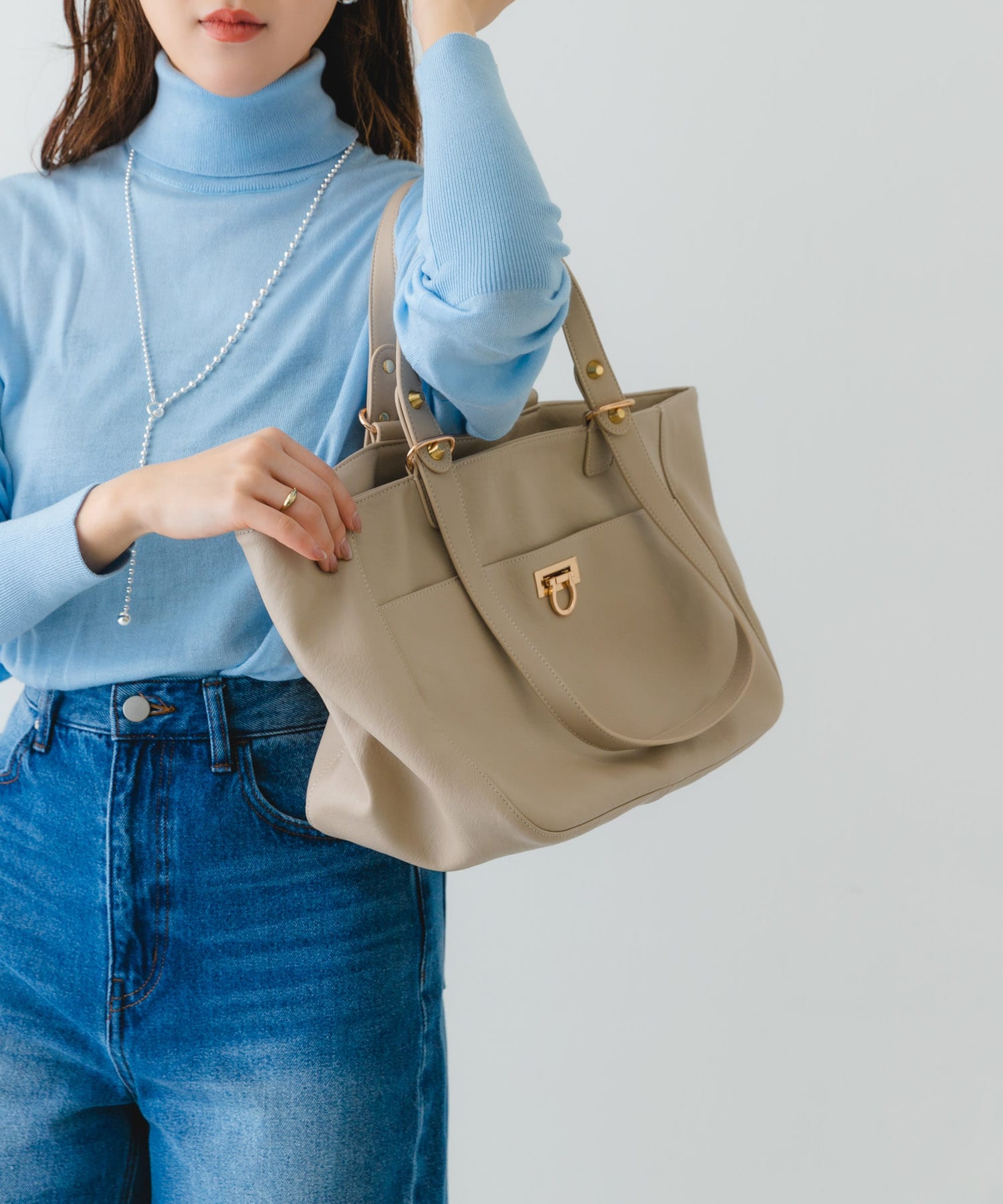 2WAYソフトトートバッグ IVORY one