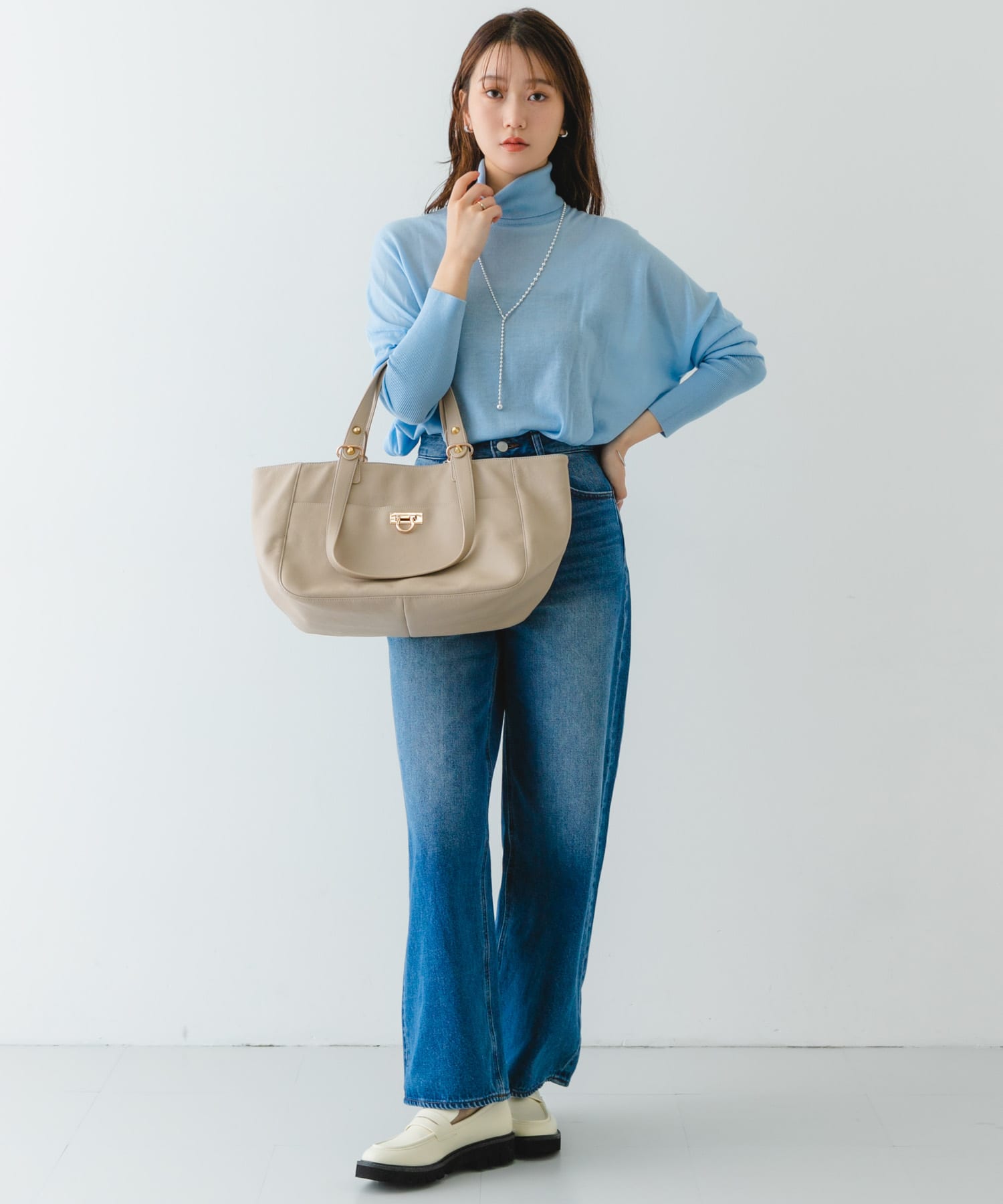 2WAYソフトトートバッグ IVORY one