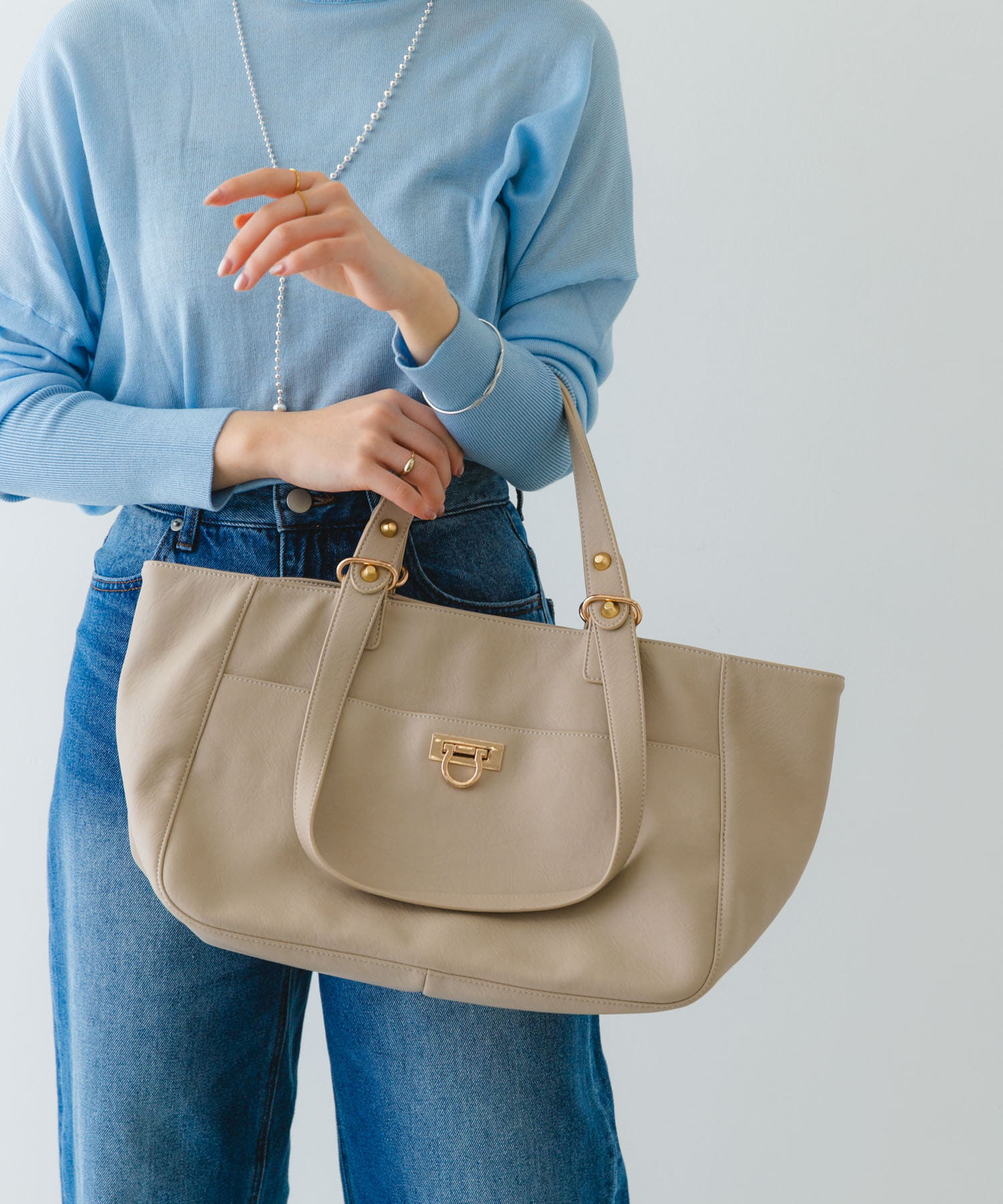 2WAYソフトトートバッグ IVORY one