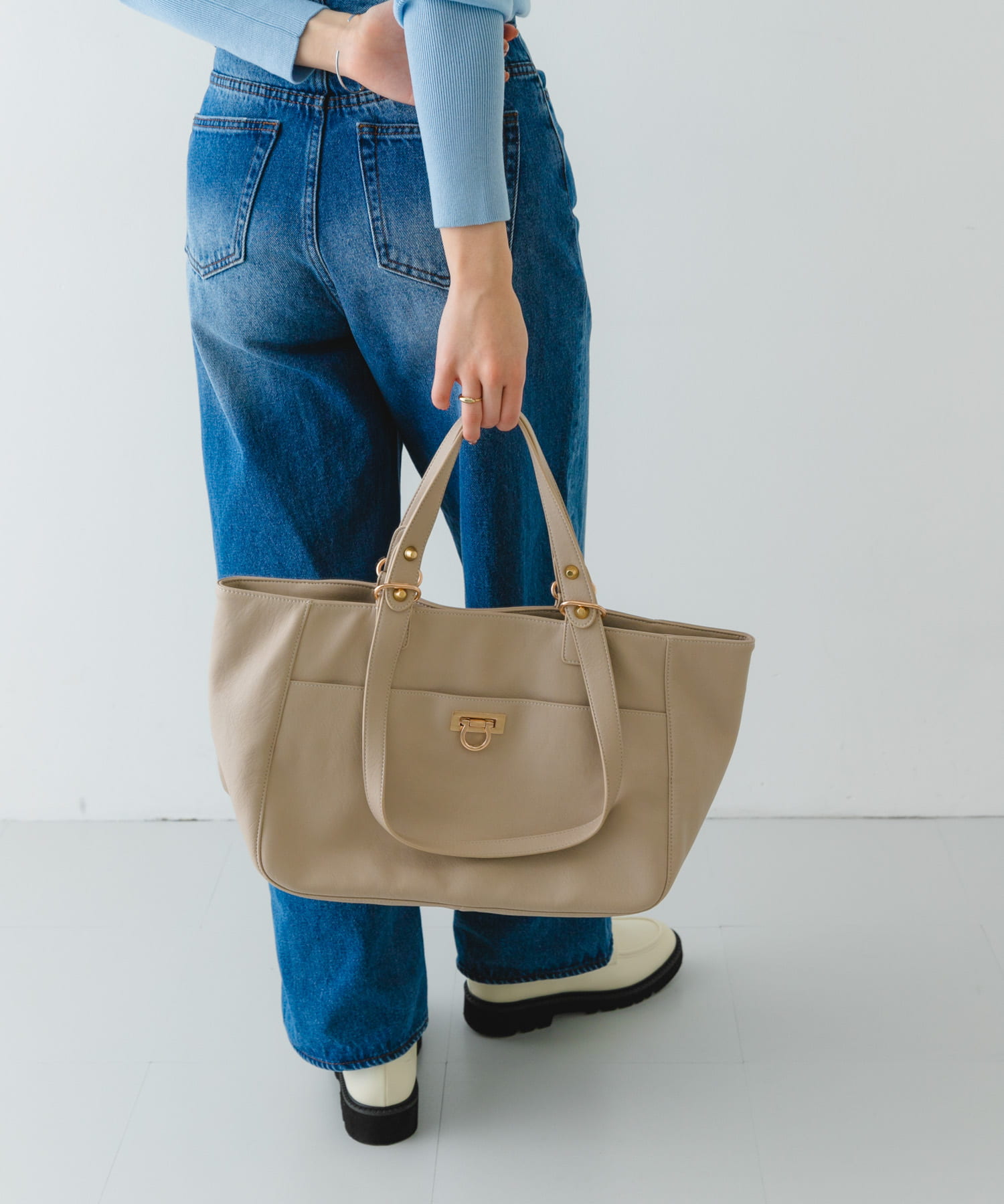 2WAYソフトトートバッグ IVORY one