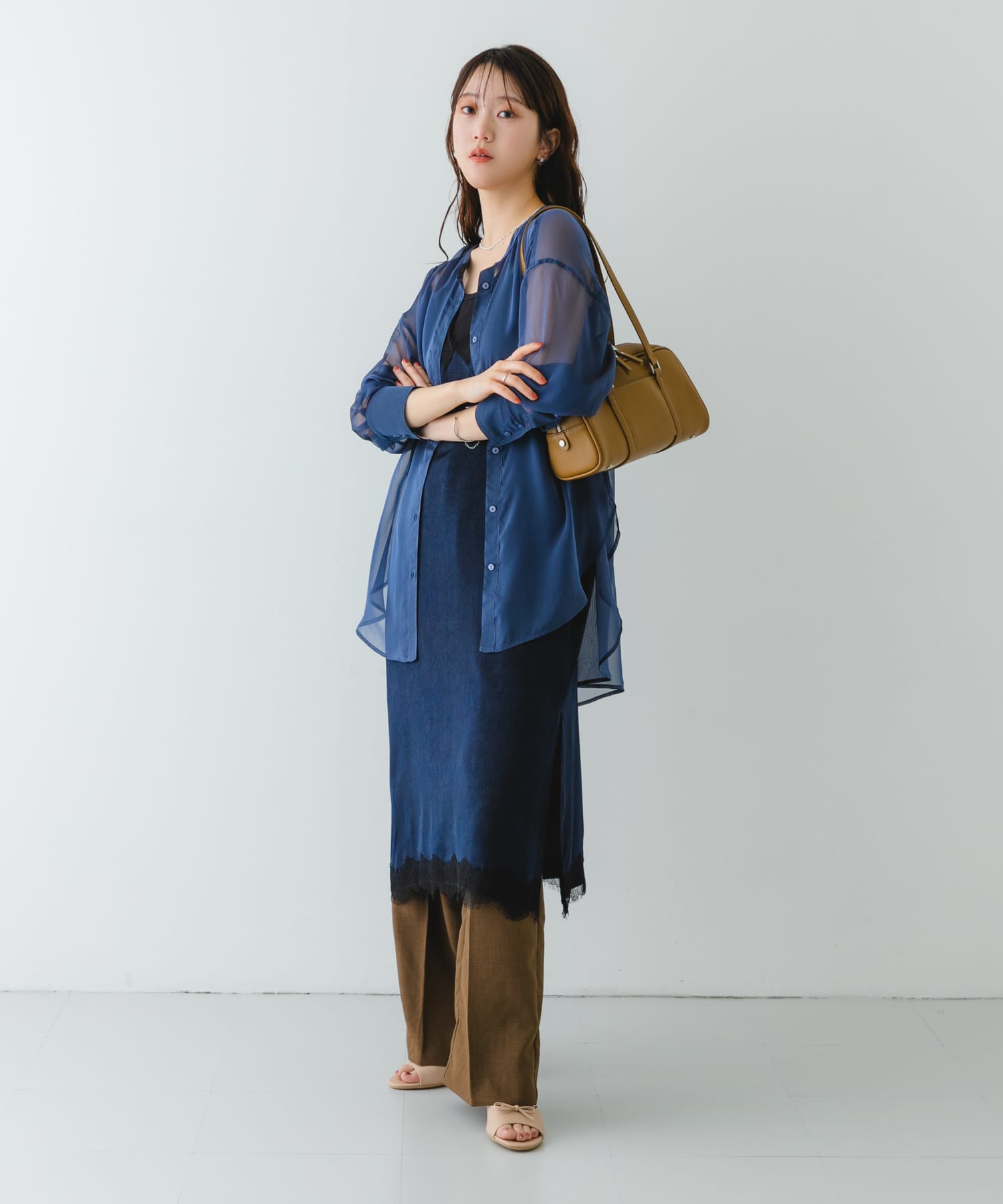 ヨコナガボストンバッグ L.OLIVE one