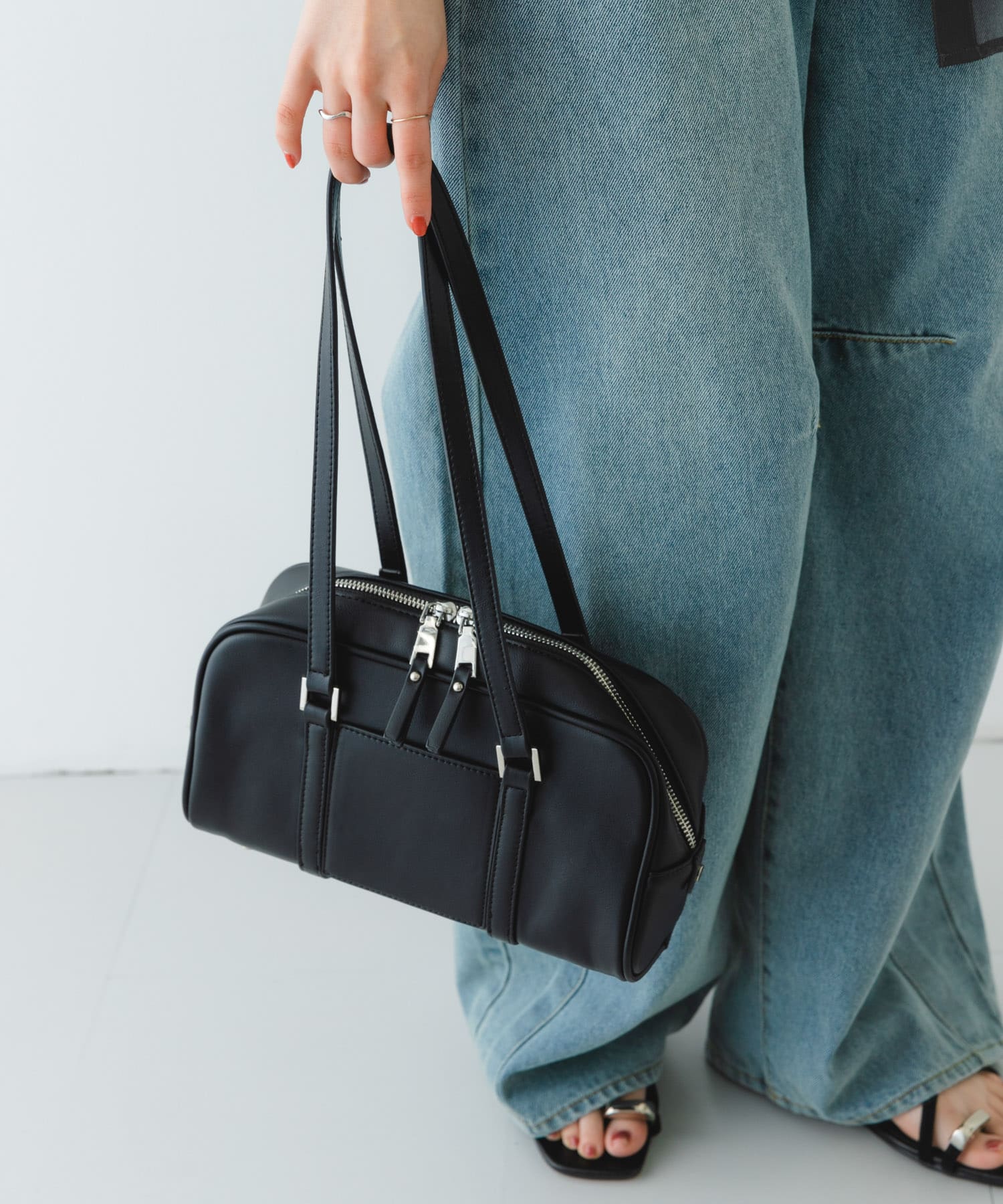 ヨコナガボストンバッグ BLACK one