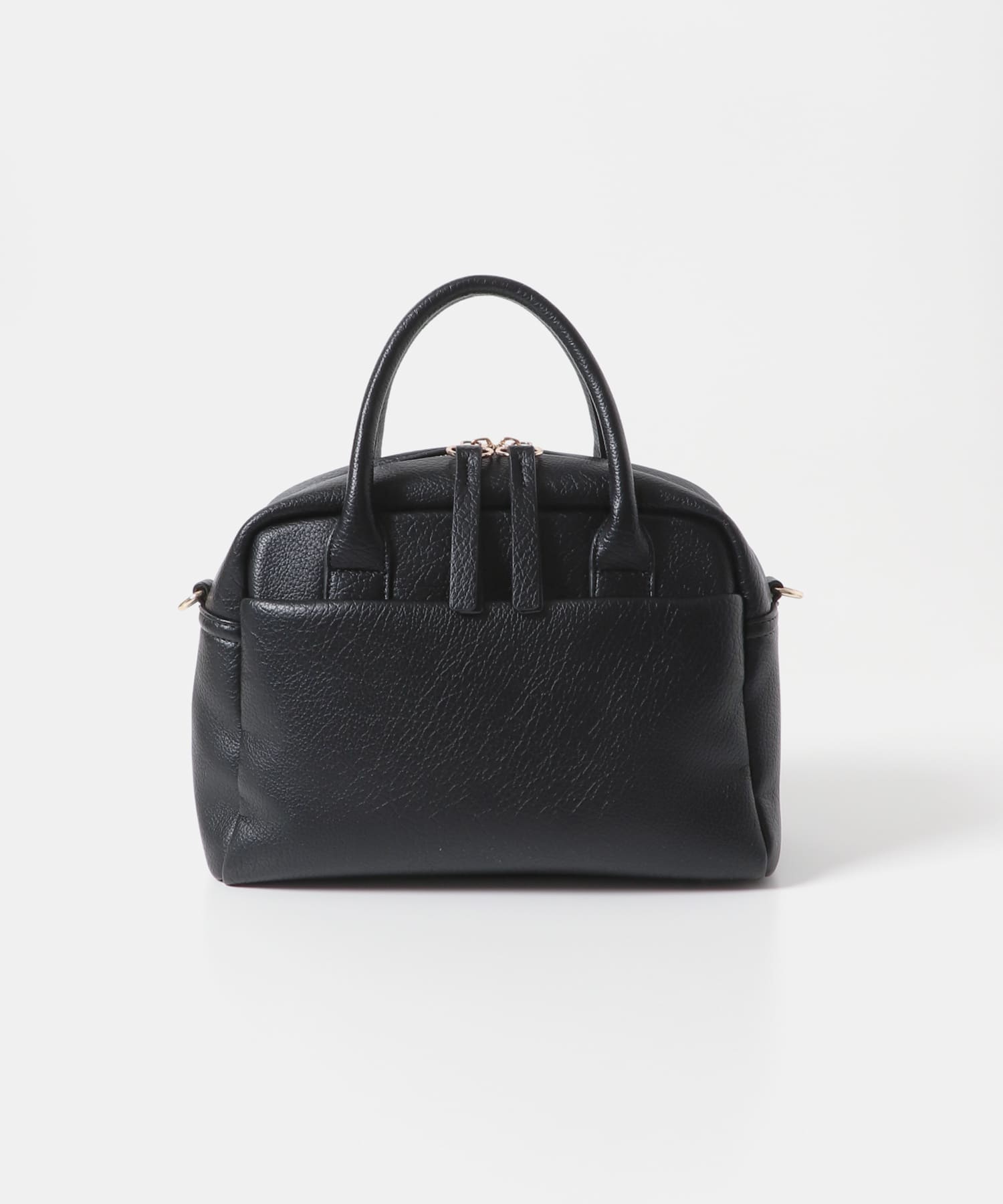 プレーンボストンバッグ BLACK one