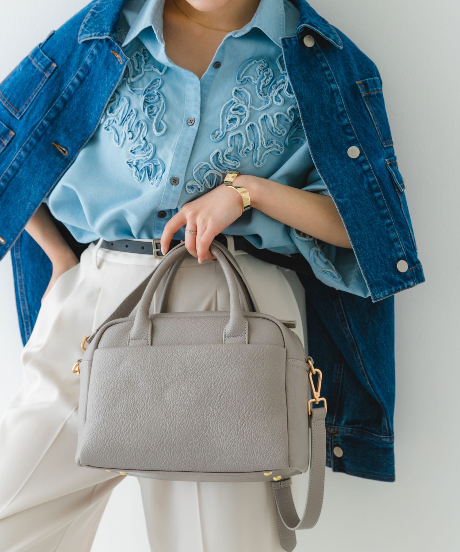 プレーンボストンバッグ GRAY one