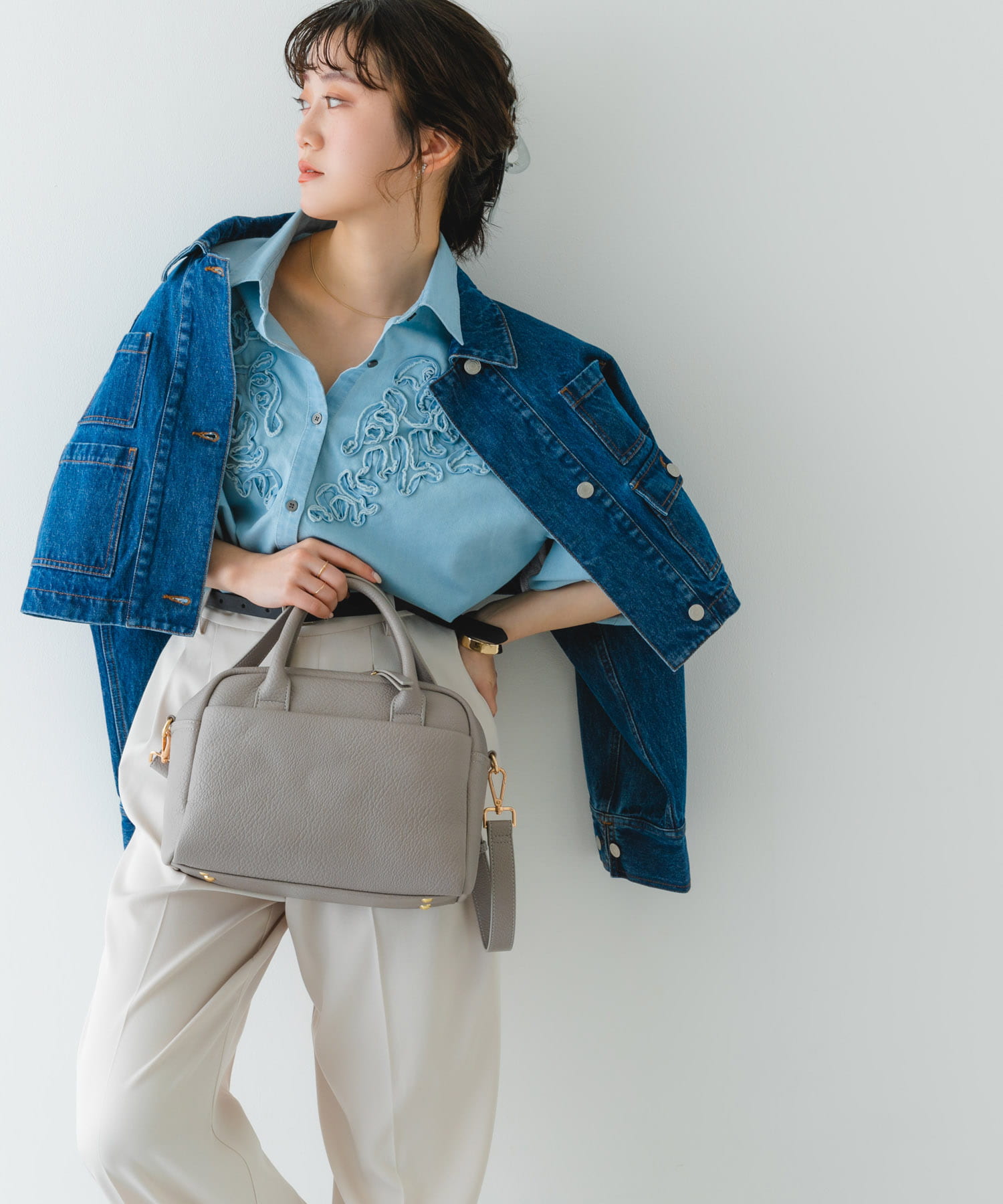 プレーンボストンバッグ GRAY one