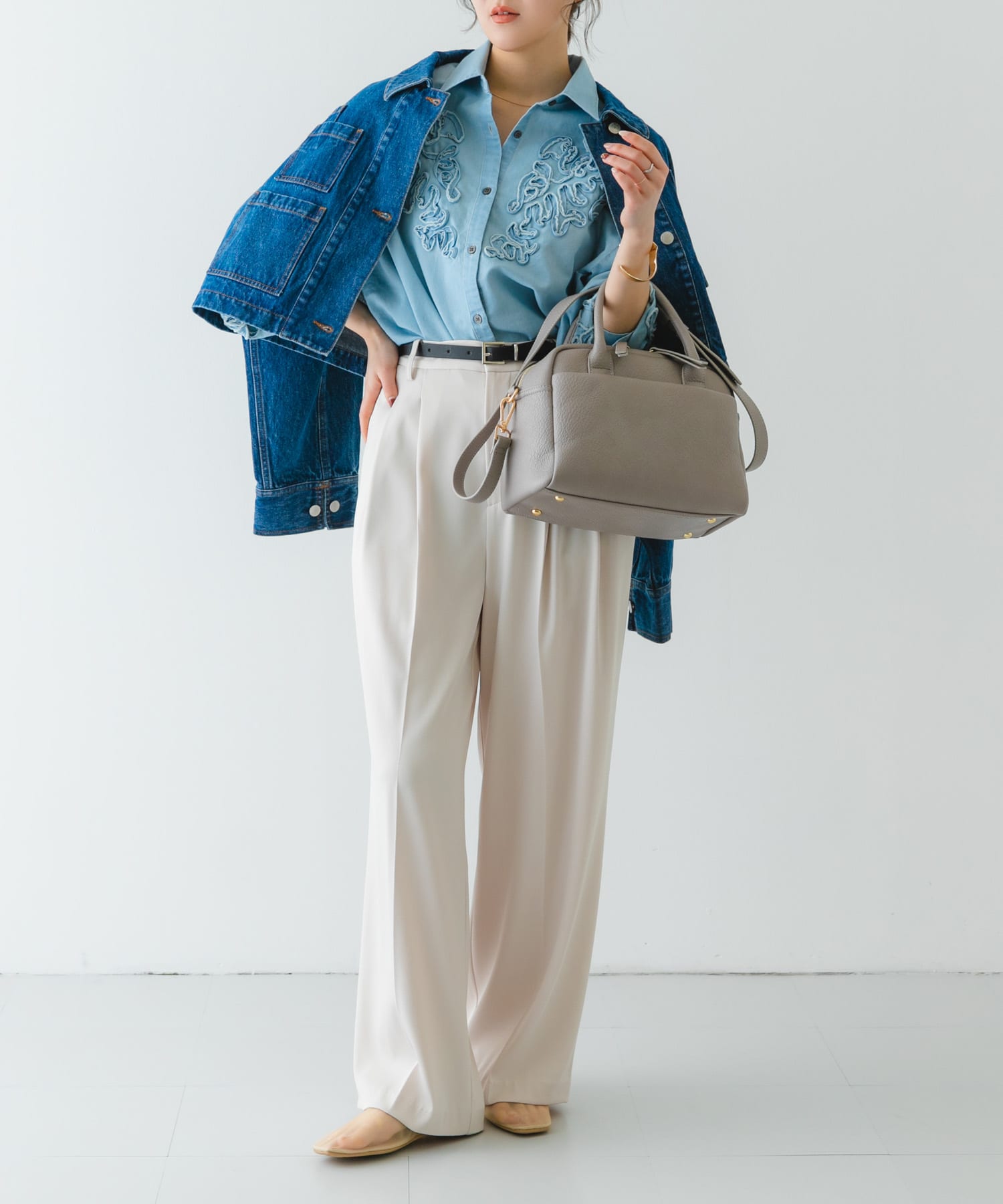 プレーンボストンバッグ GRAY one