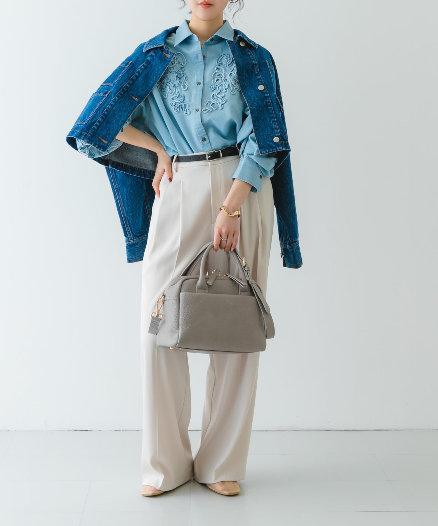 プレーンボストンバッグ GRAY one
