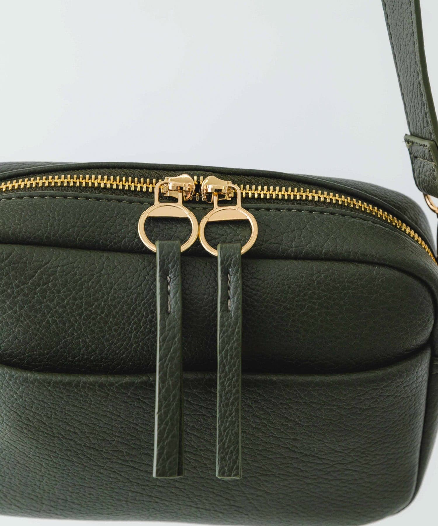 プレーンショルダーバッグ KHAKI one