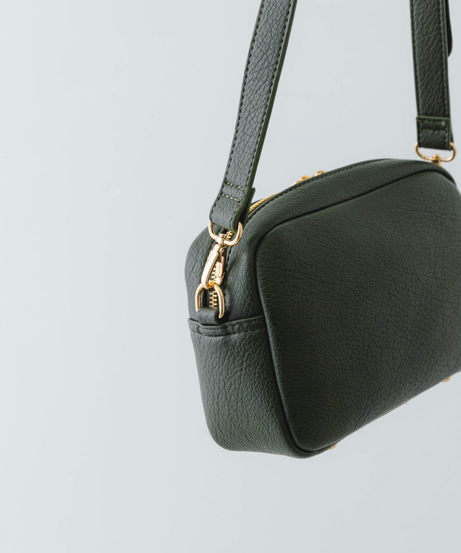 プレーンショルダーバッグ KHAKI one