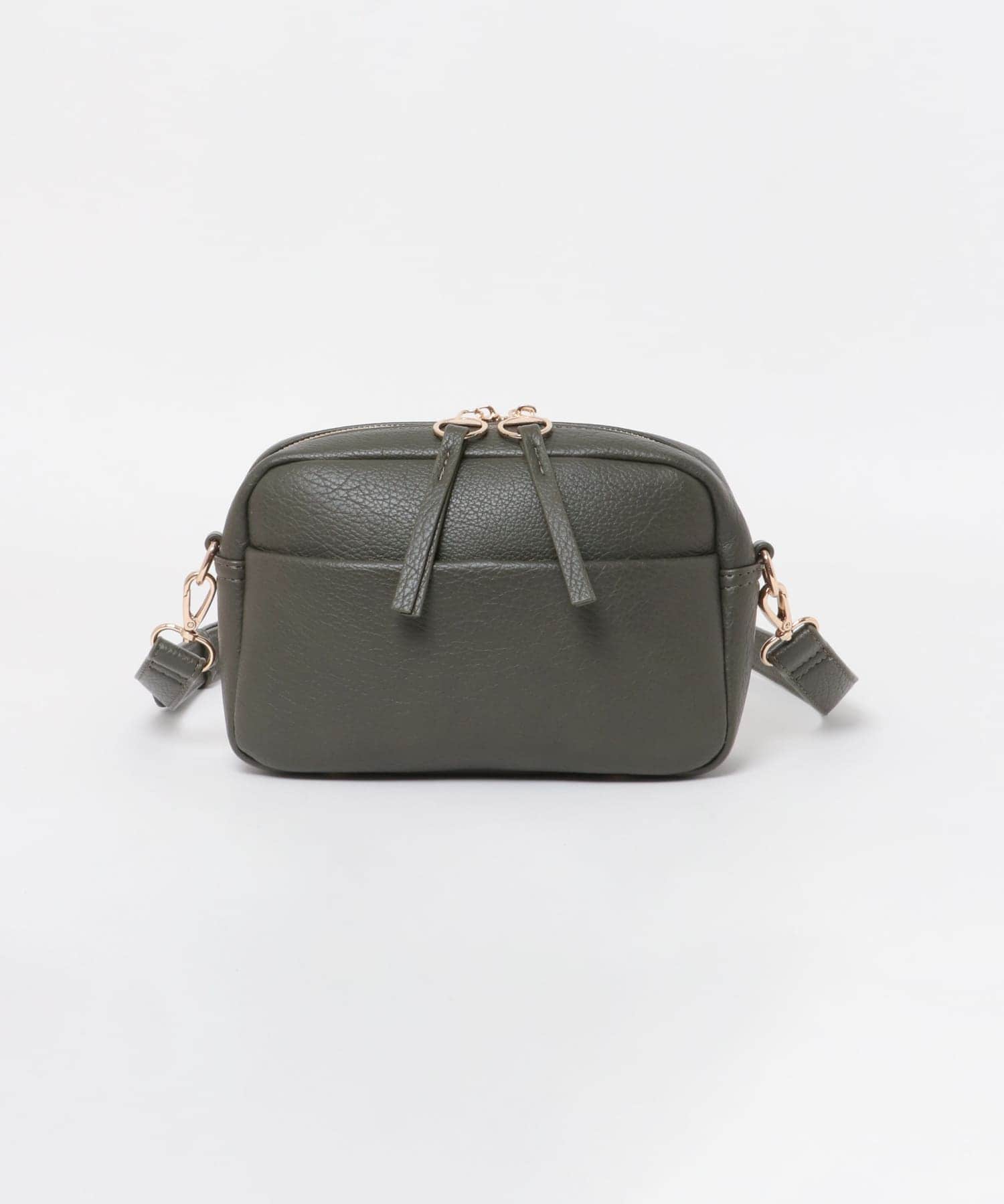 プレーンショルダーバッグ KHAKI one