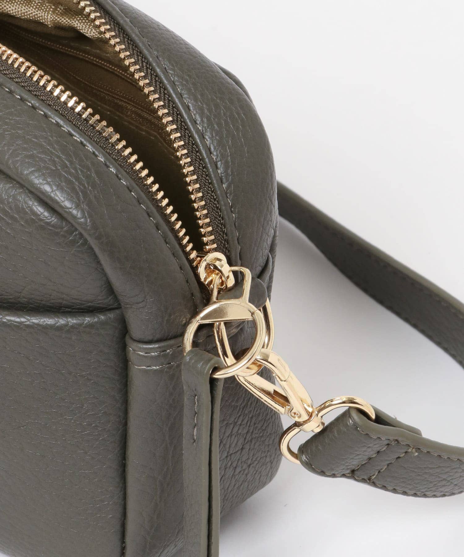 プレーンショルダーバッグ KHAKI one