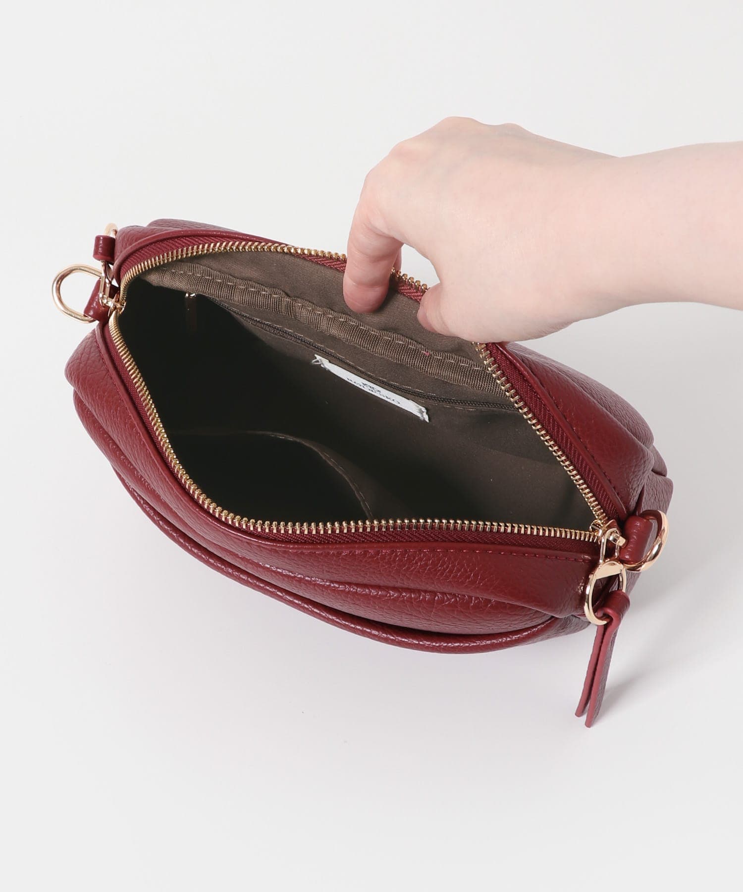 プレーンショルダーバッグ RED one