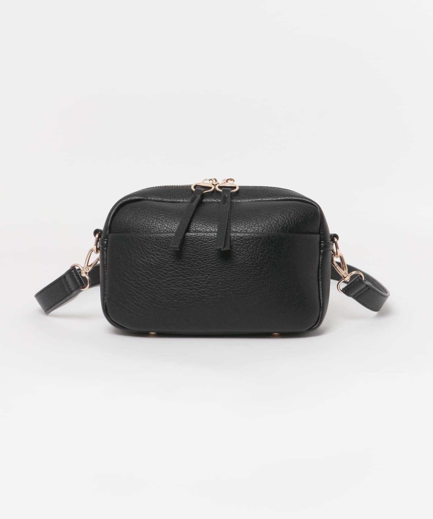 プレーンショルダーバッグ BLACK one