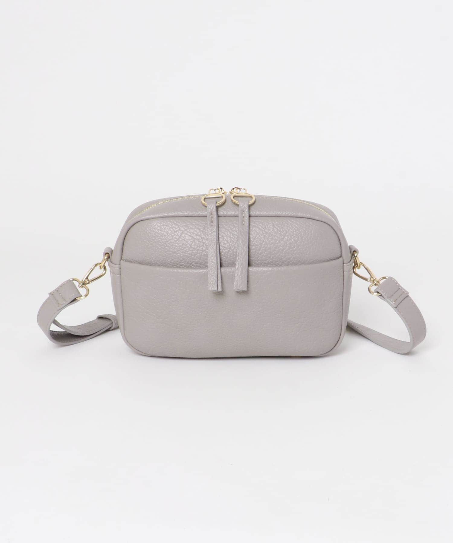 プレーンショルダーバッグ GRAY one