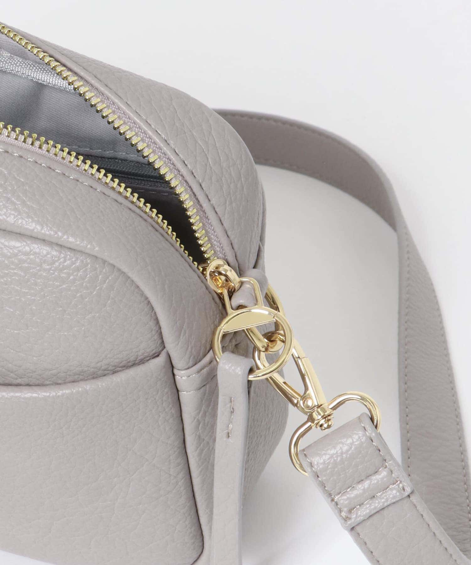 プレーンショルダーバッグ GRAY one