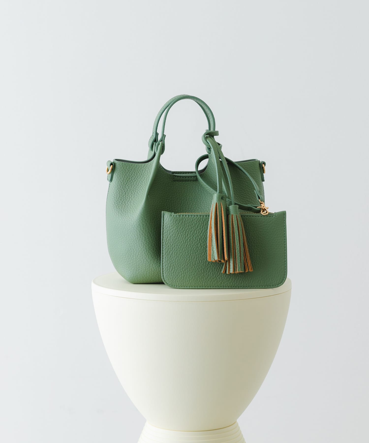 ポーチ付タックミニショルダーバッグ MINT one