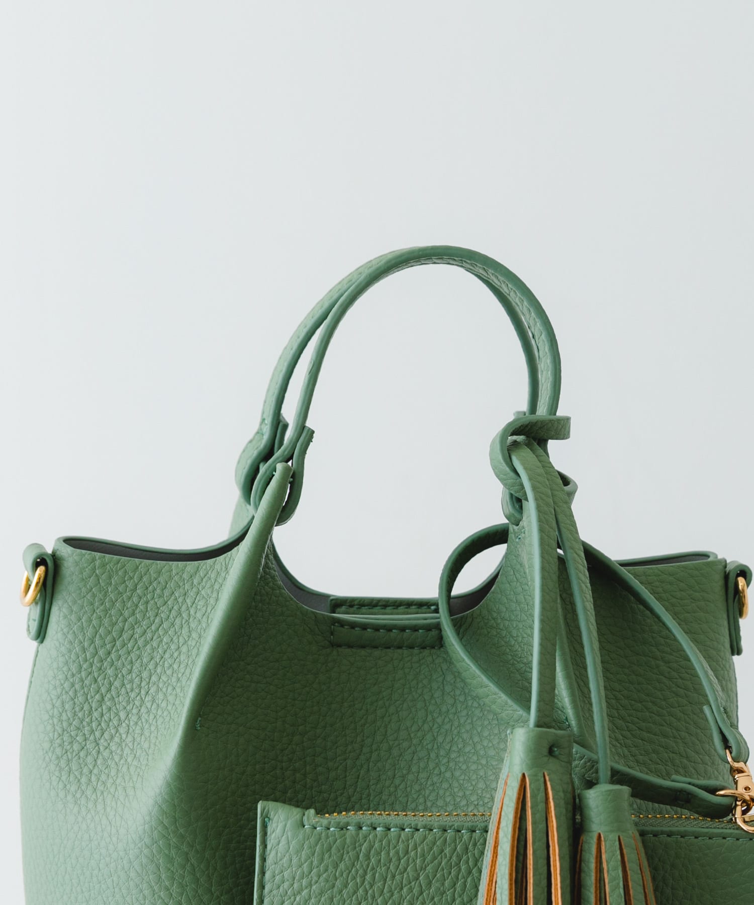 ポーチ付タックミニショルダーバッグ MINT one