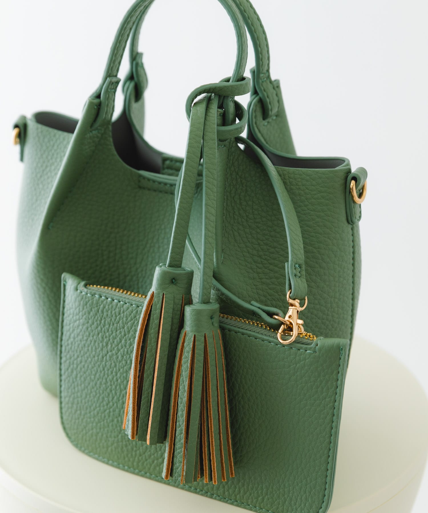 ポーチ付タックミニショルダーバッグ MINT one