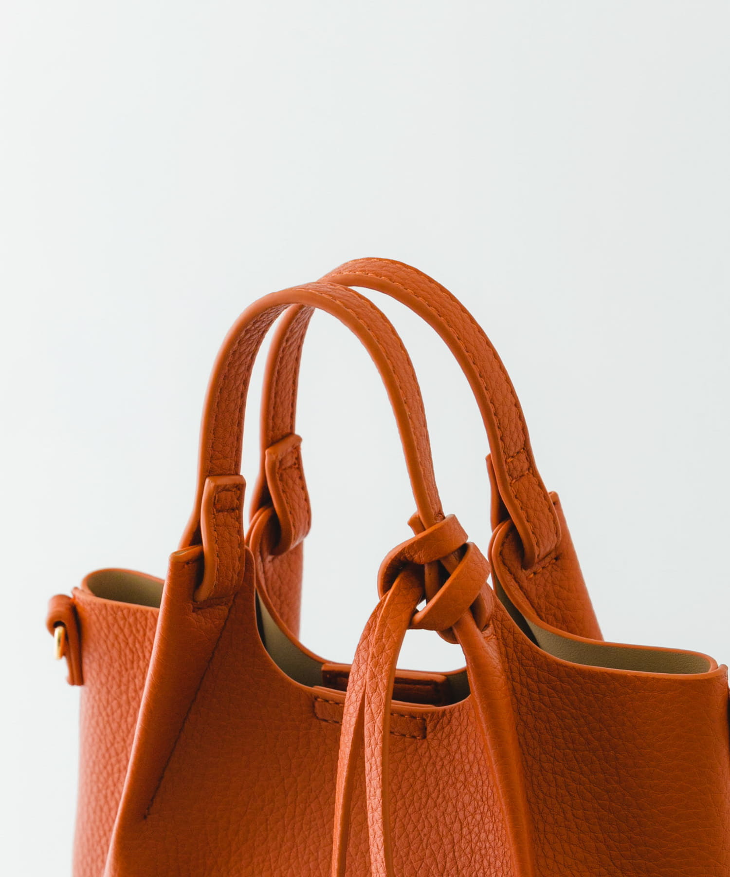 ポーチ付タックミニショルダーバッグ ORANGE one