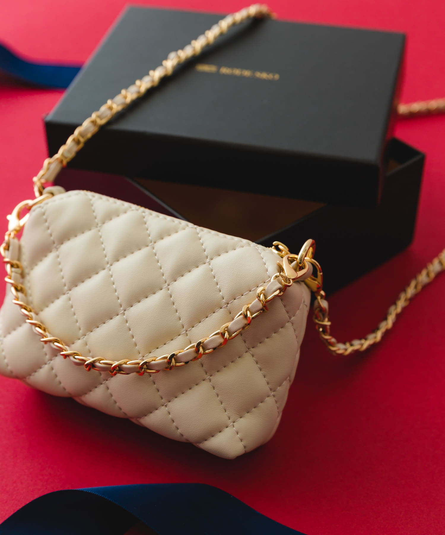 ナノバッグ(キルティングチェーン) WHITE one