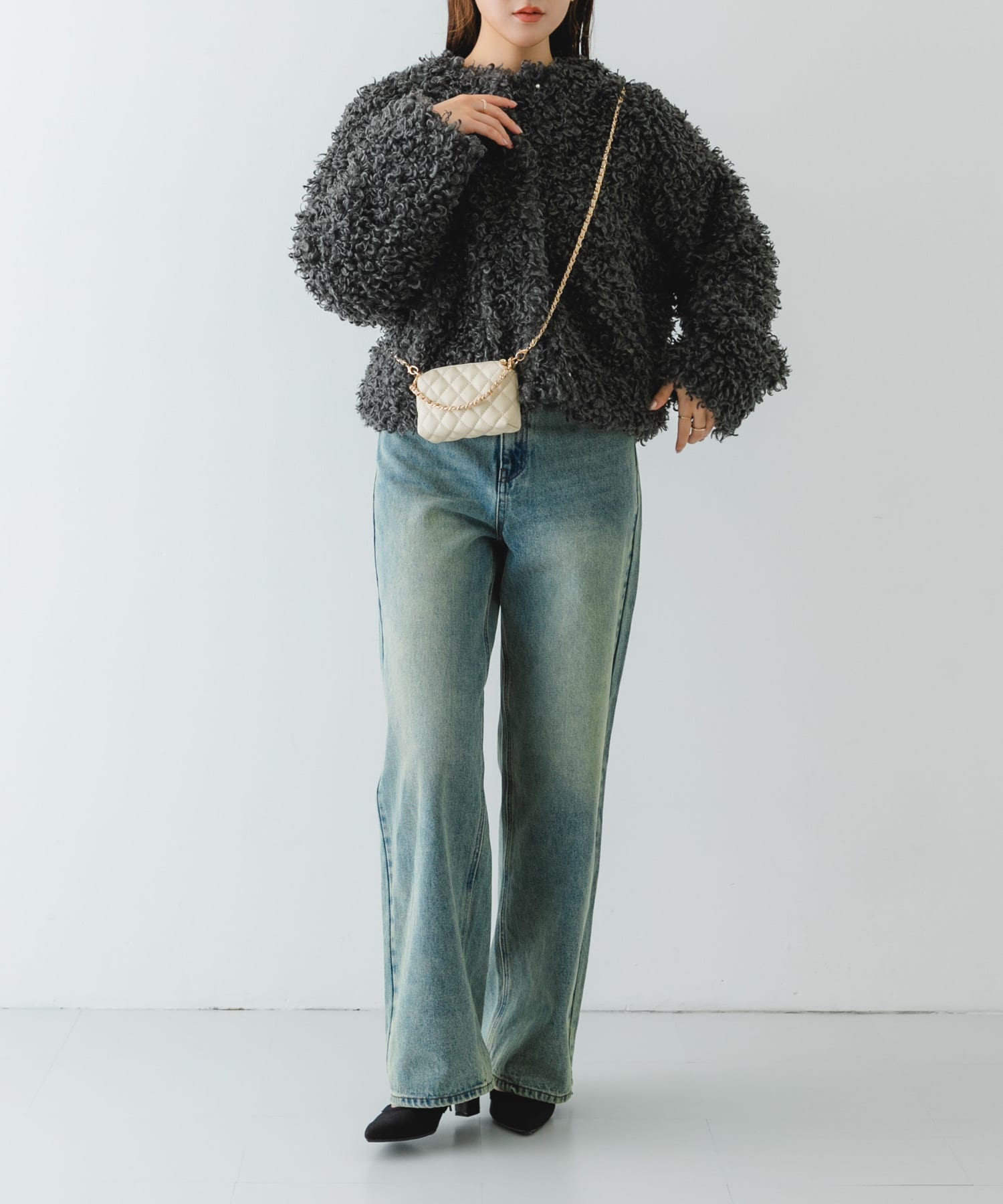 ナノバッグ(キルティングチェーン) WHITE one