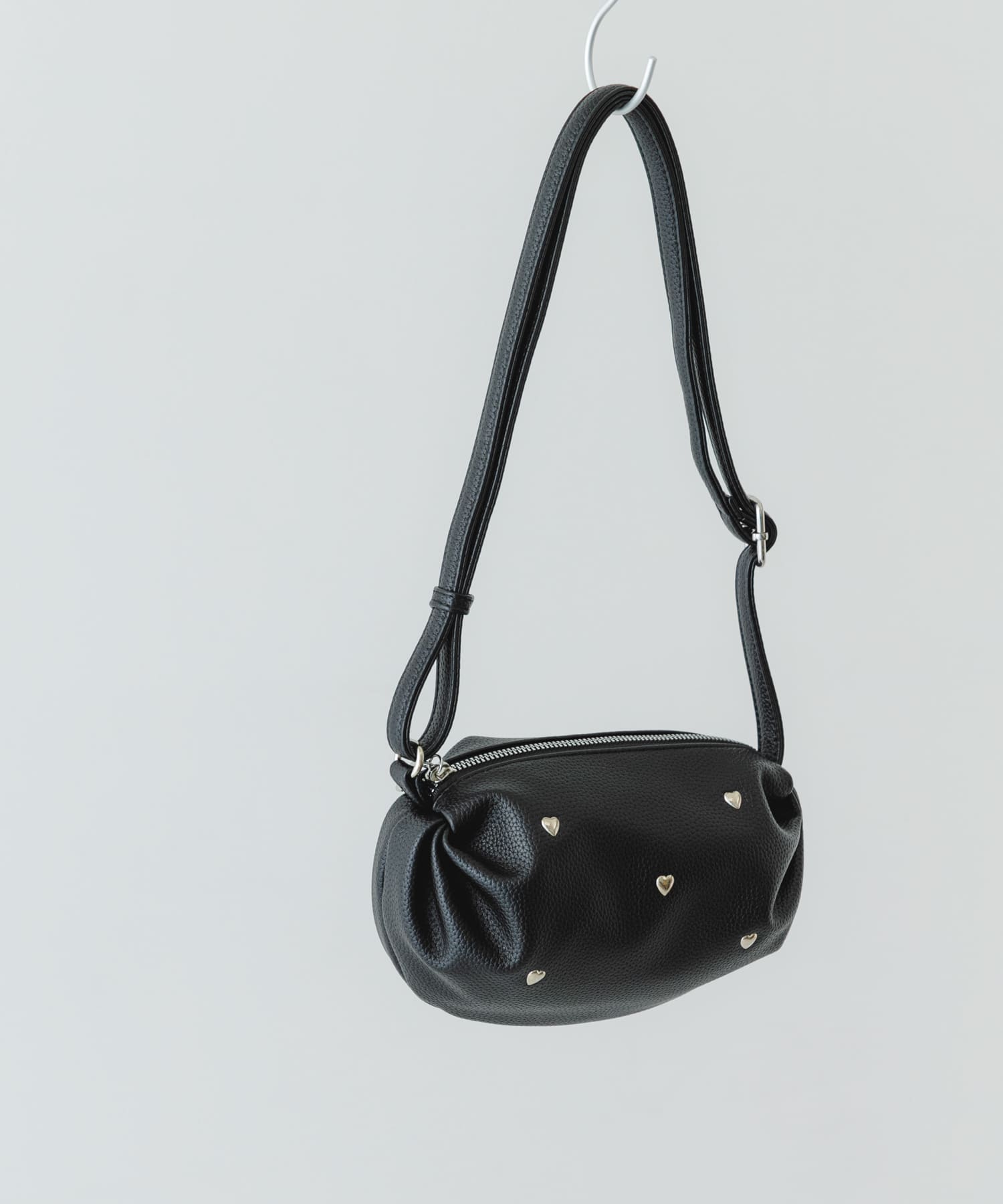 ハートスタッズミニショルダーバッグ BLACK one