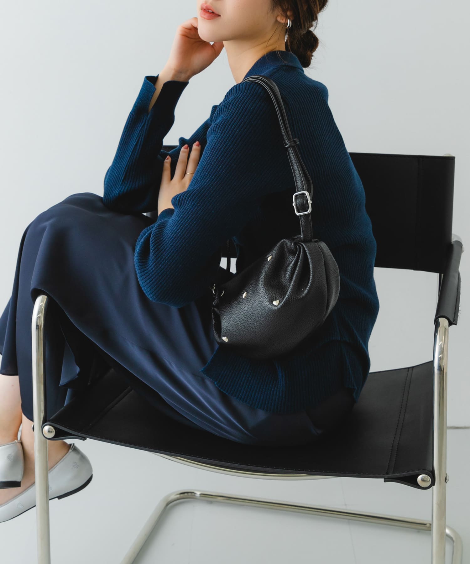 ハートスタッズミニショルダーバッグ(one BLACK): バッグ｜URBAN