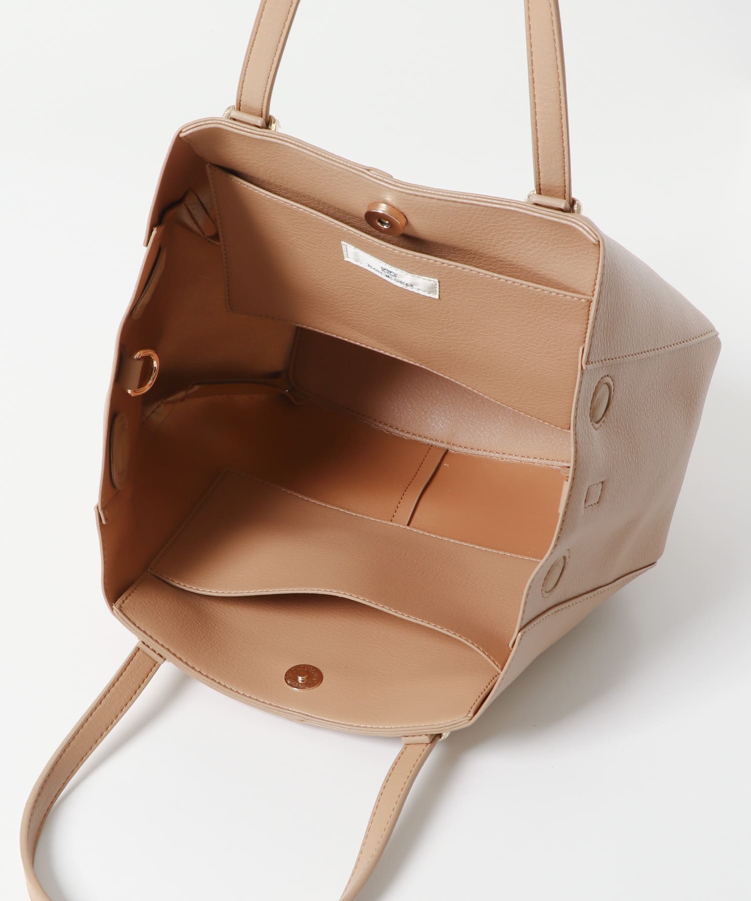 ラウンドミドルバッグ BEIGE one