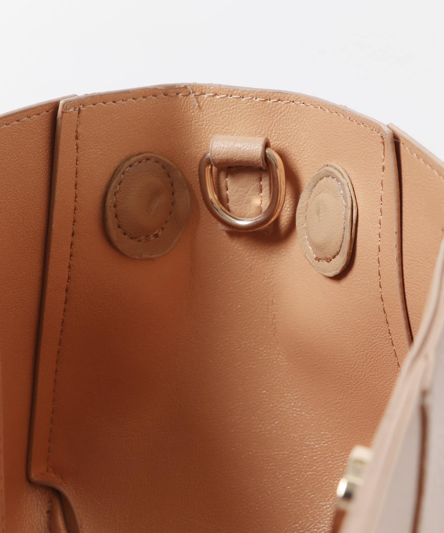 ラウンドミニバッグ BEIGE one
