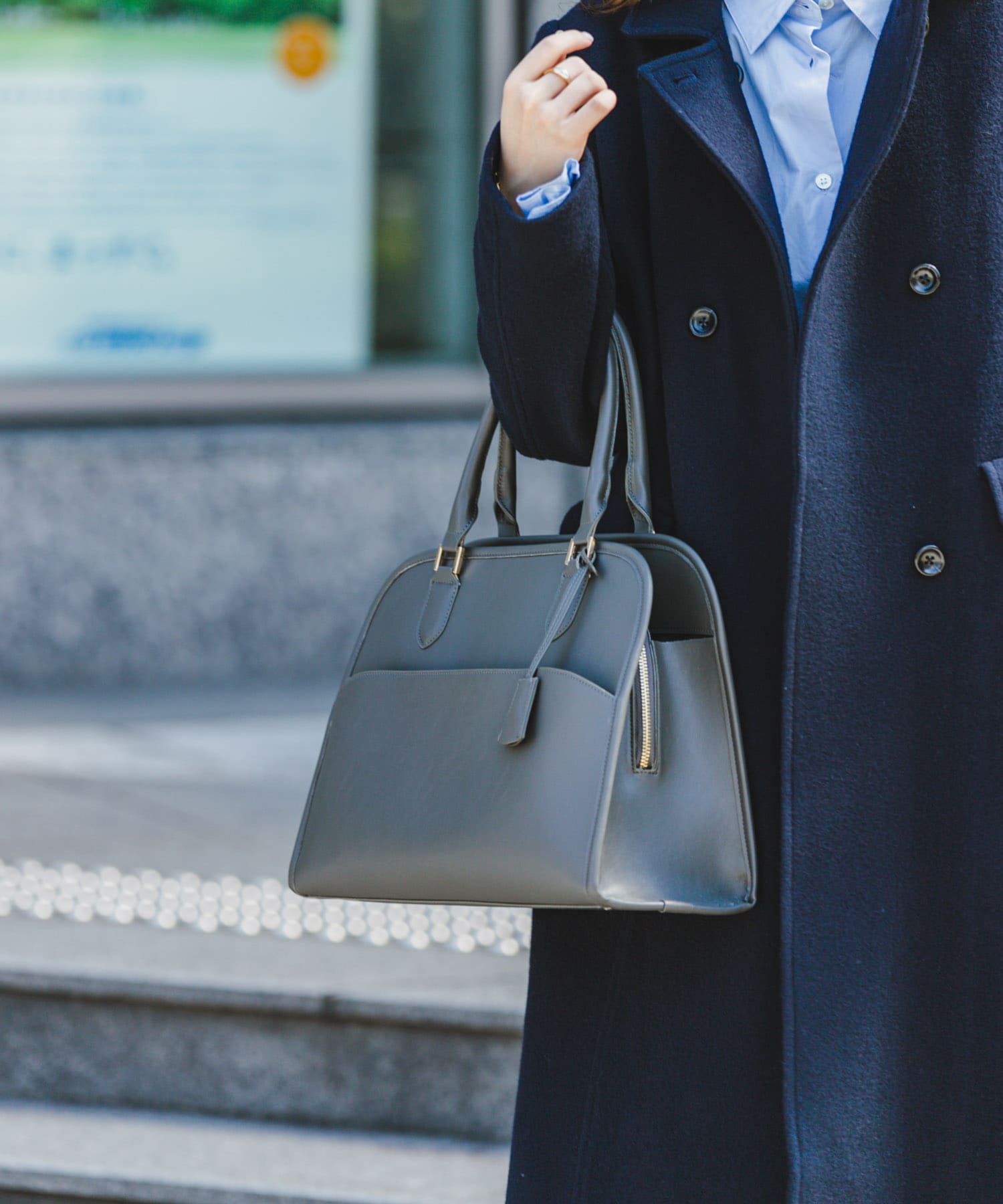 キーチャーム付ボストンバッグ D.KHAKI one