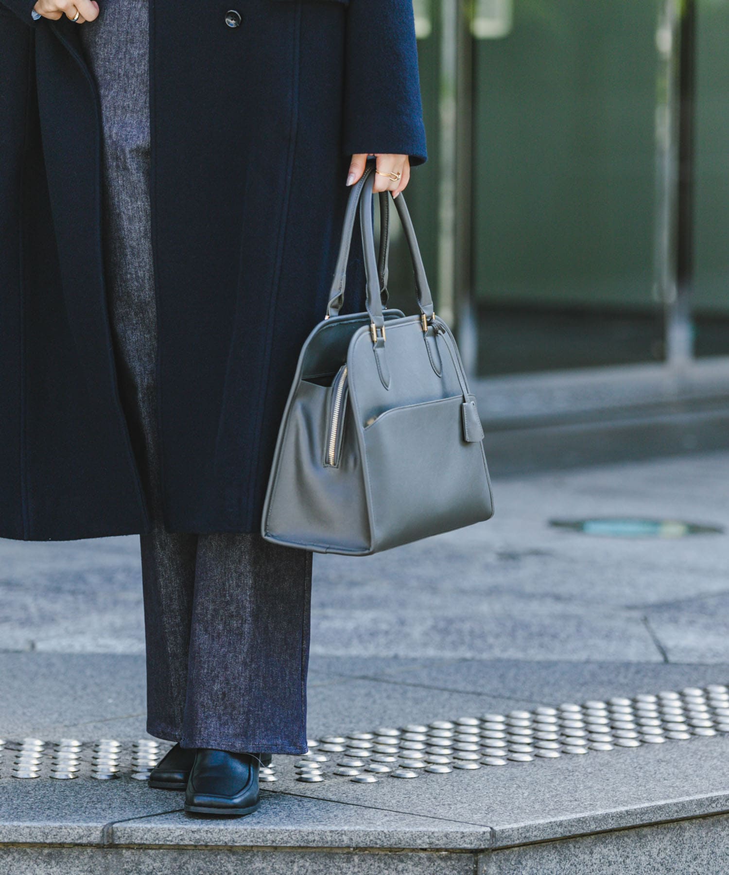 キーチャーム付ボストンバッグ D.KHAKI one