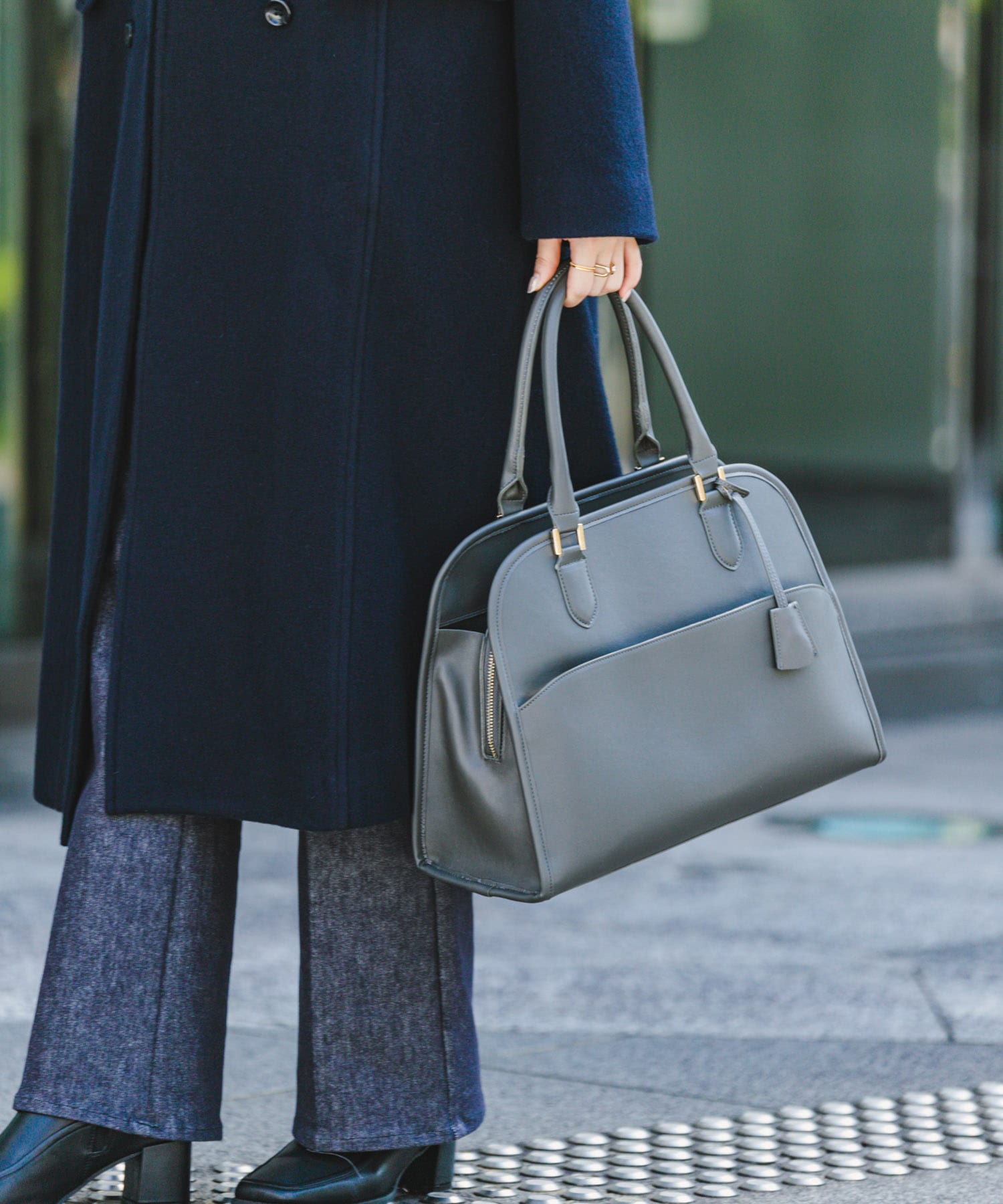 キーチャーム付ボストンバッグ D.KHAKI one