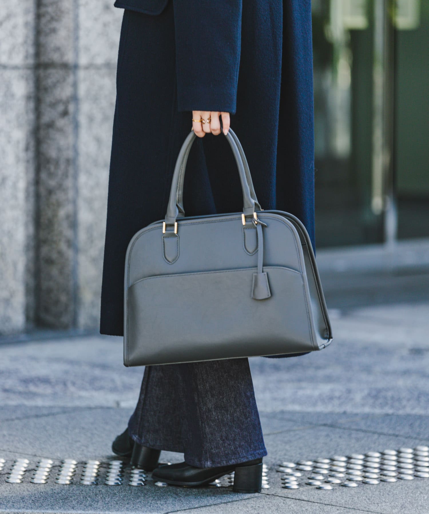 キーチャーム付ボストンバッグ D.KHAKI one