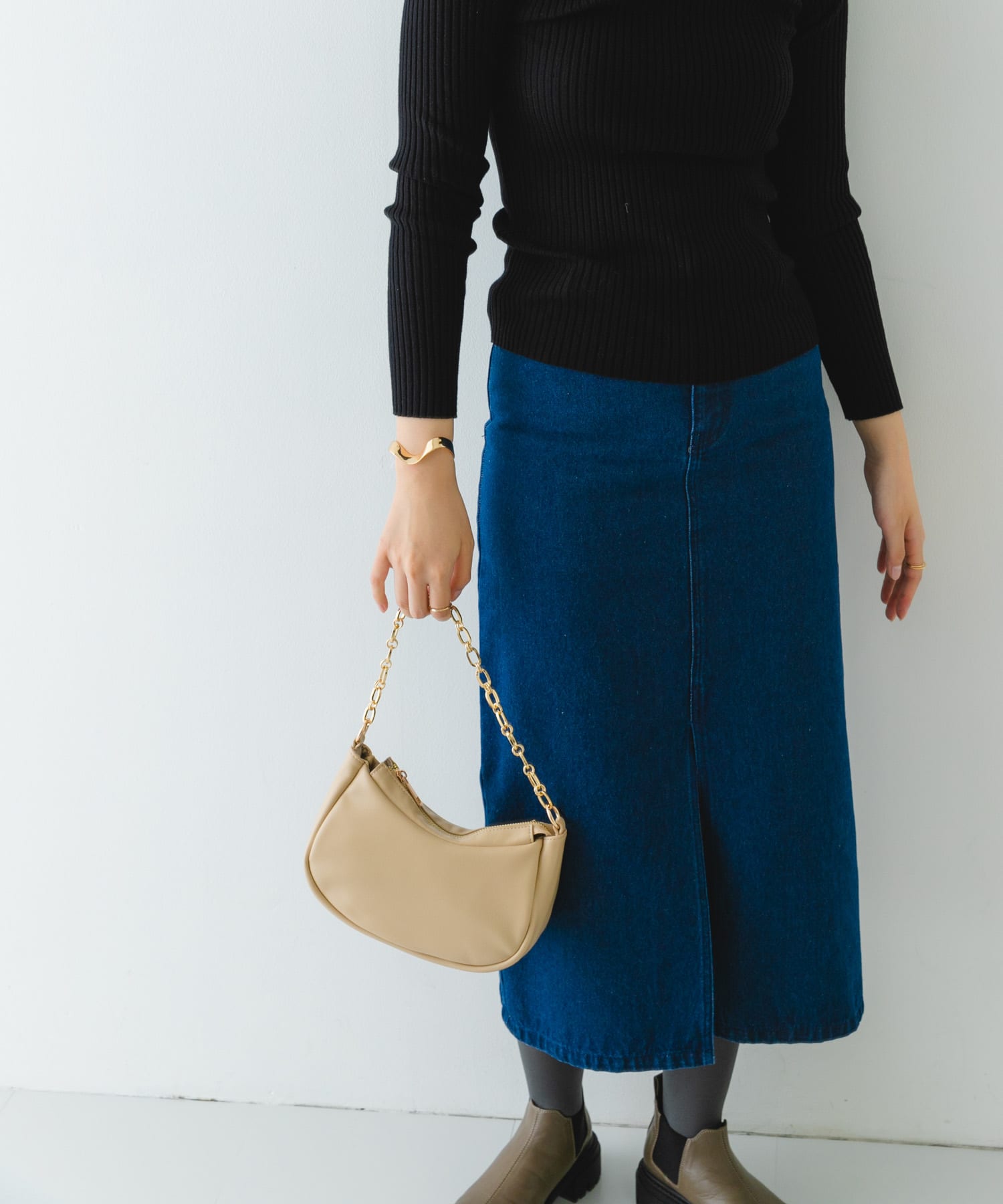 2WAYチェーンラウンドショルダーバッグ TAUPE one