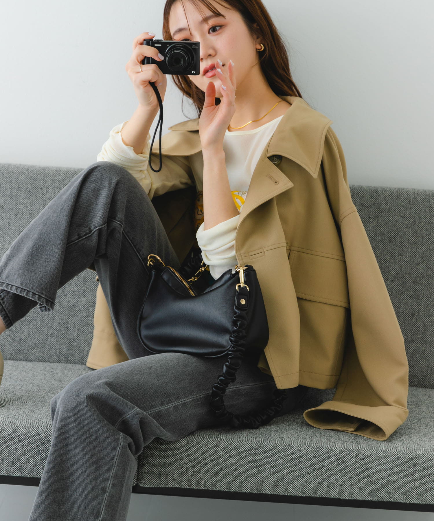 2WAYチェーンラウンドショルダーバッグ