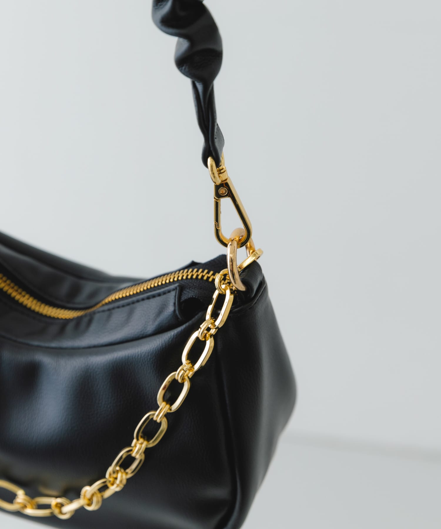 2WAYチェーンラウンドショルダーバッグ BLACK one