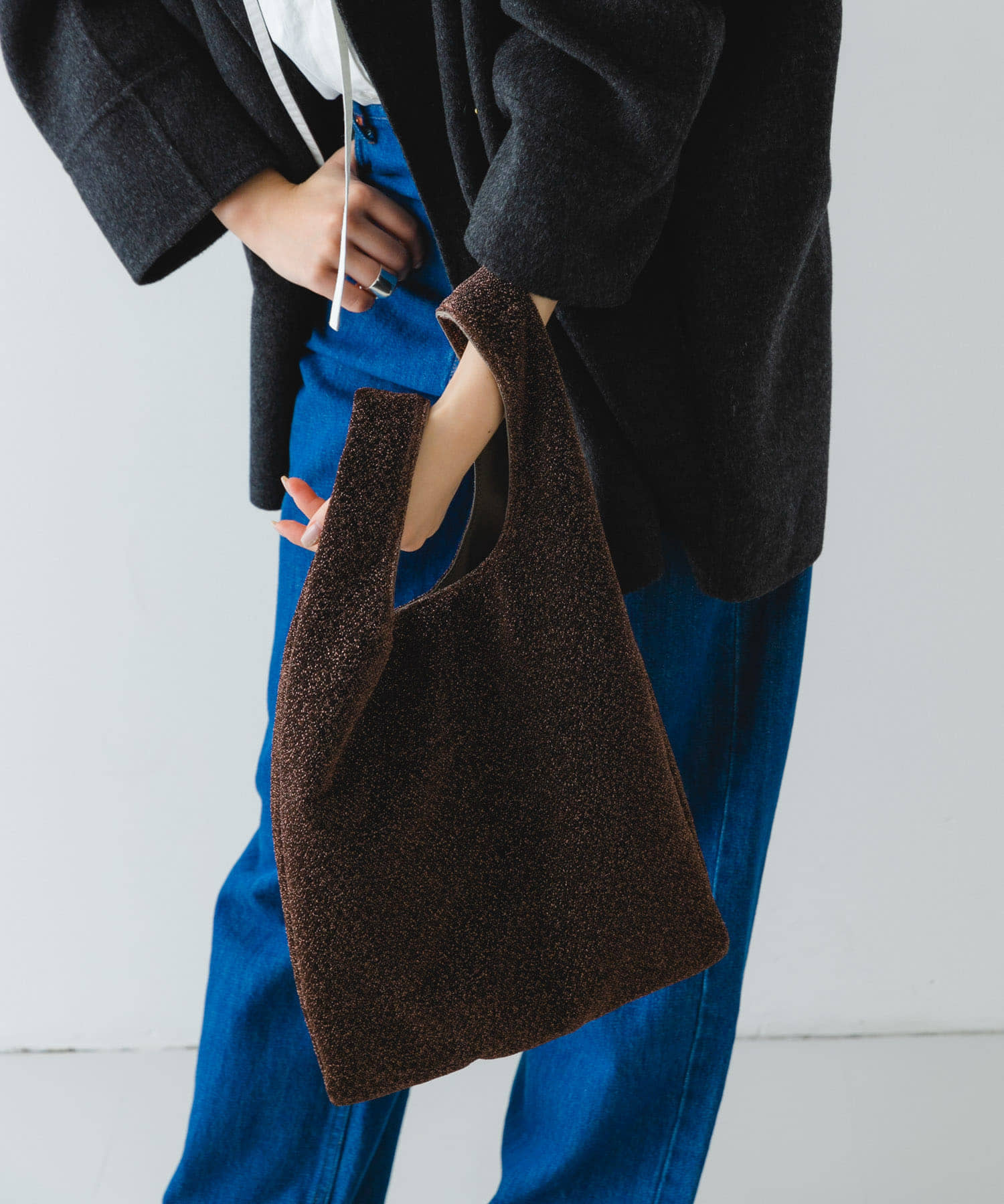グリッターラメショッパー BROWN one