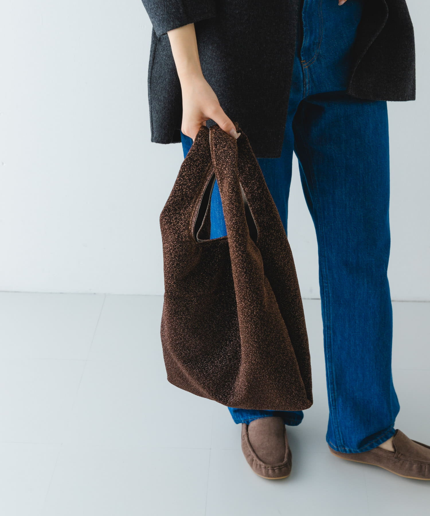 グリッターラメショッパー BROWN one