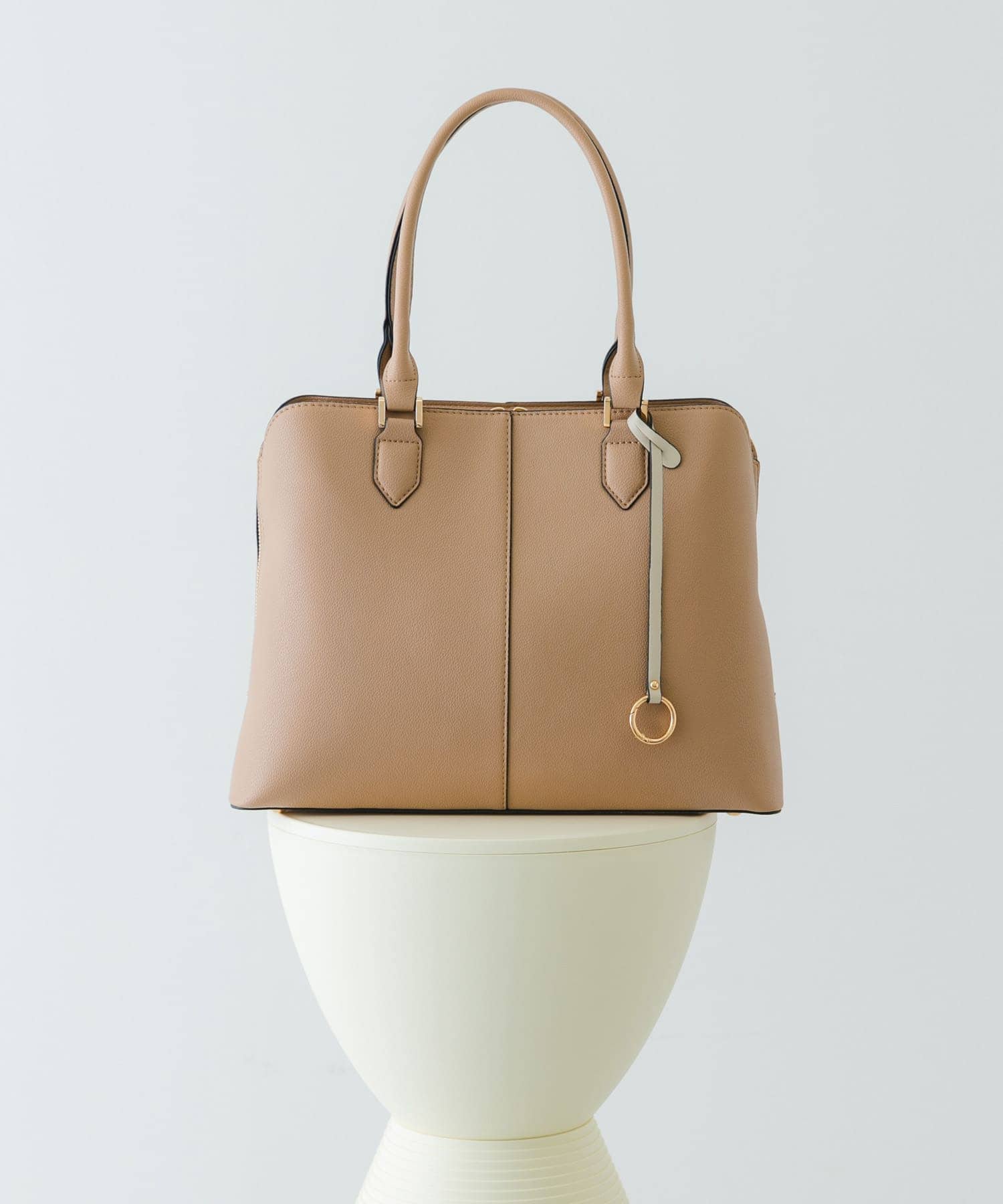 センターステッチトートバッグ BEIGE one