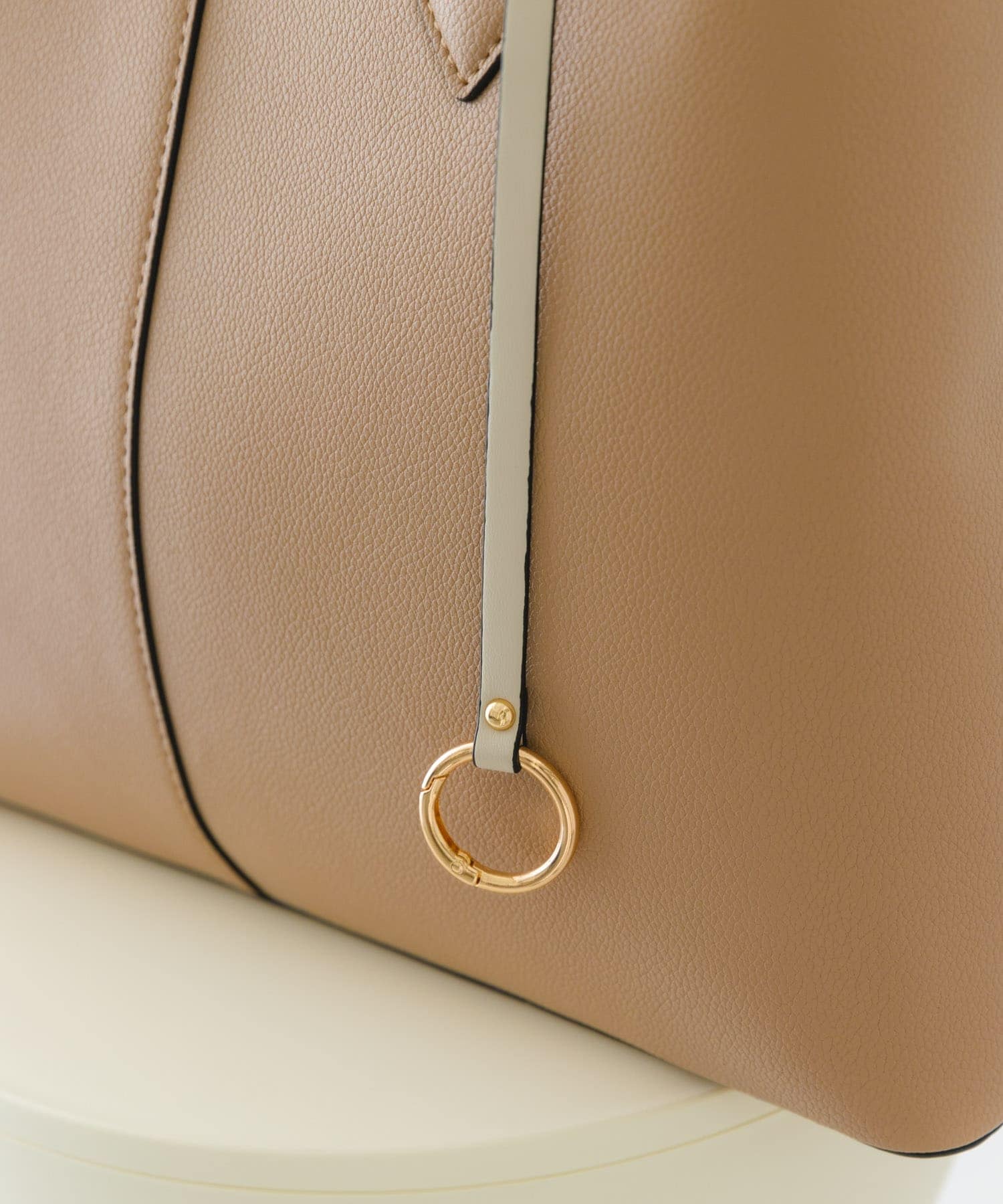 センターステッチトートバッグ BEIGE one