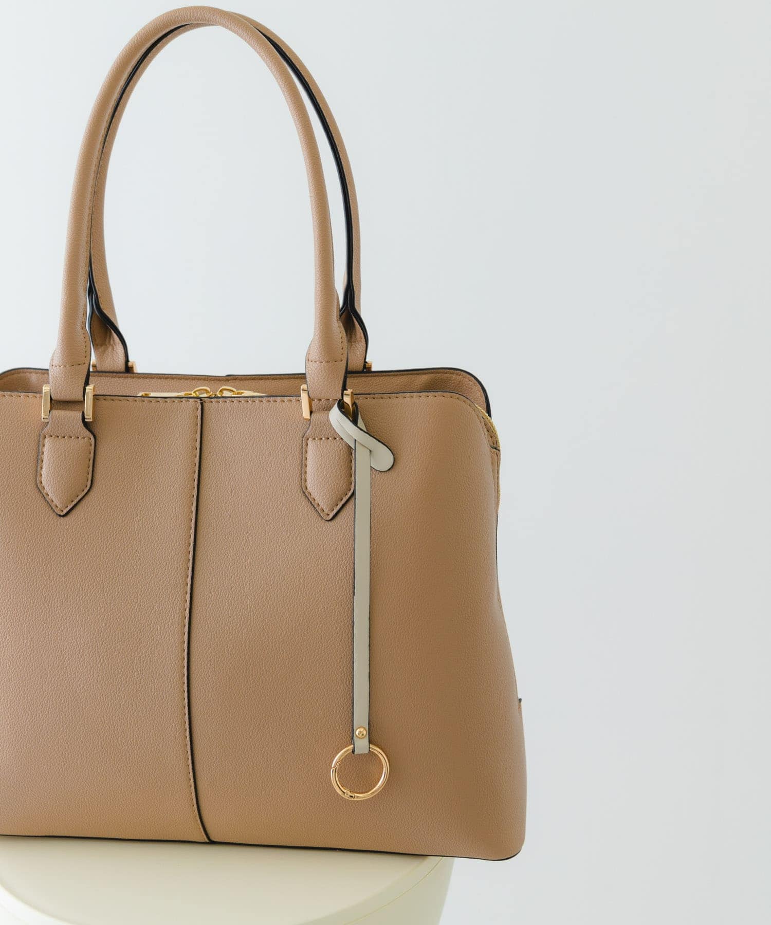センターステッチトートバッグ BEIGE one